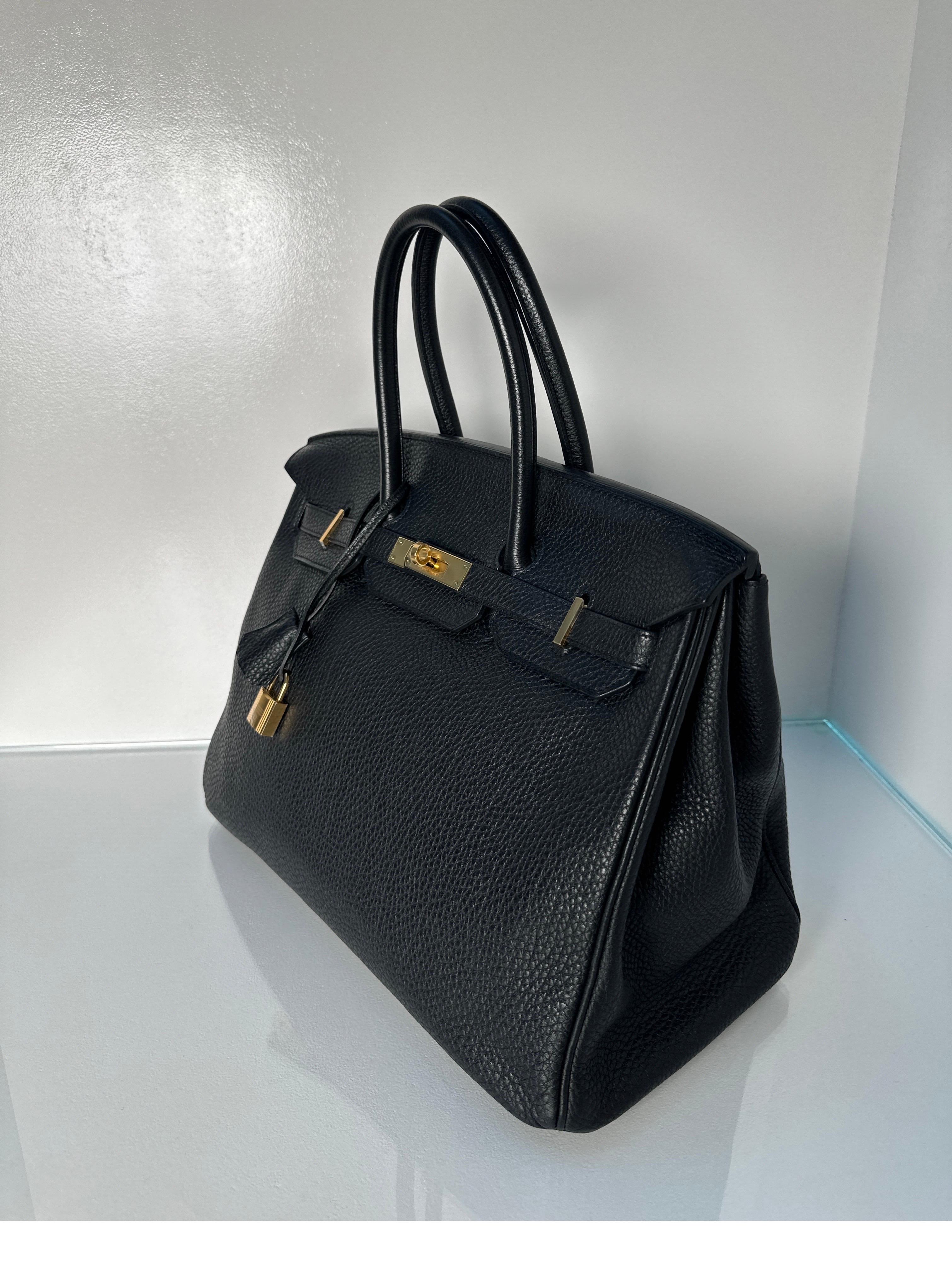 Hermes Black Birkin 35 Bag 12