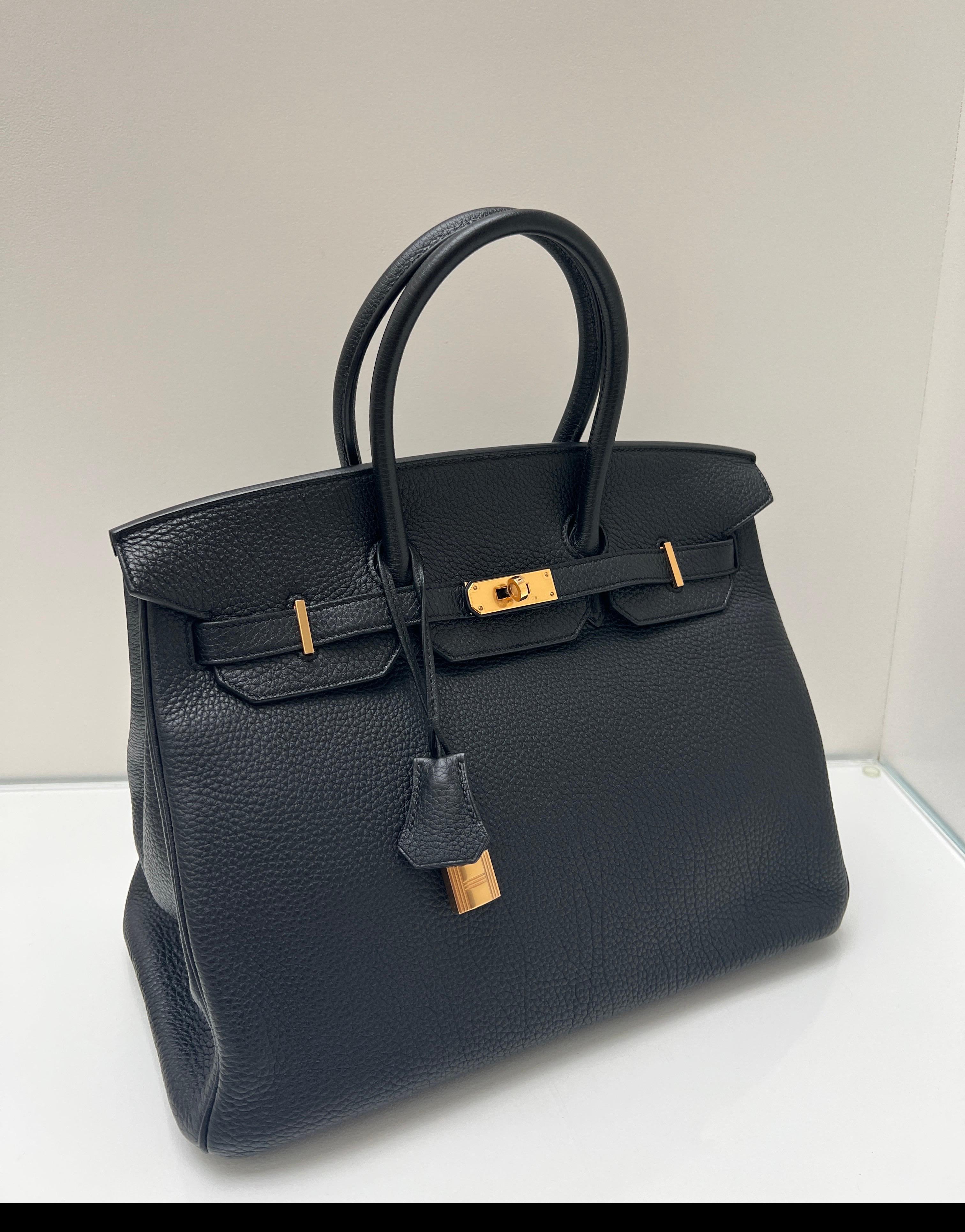 Hermès - Sac Birkin 35 noir en vente 11