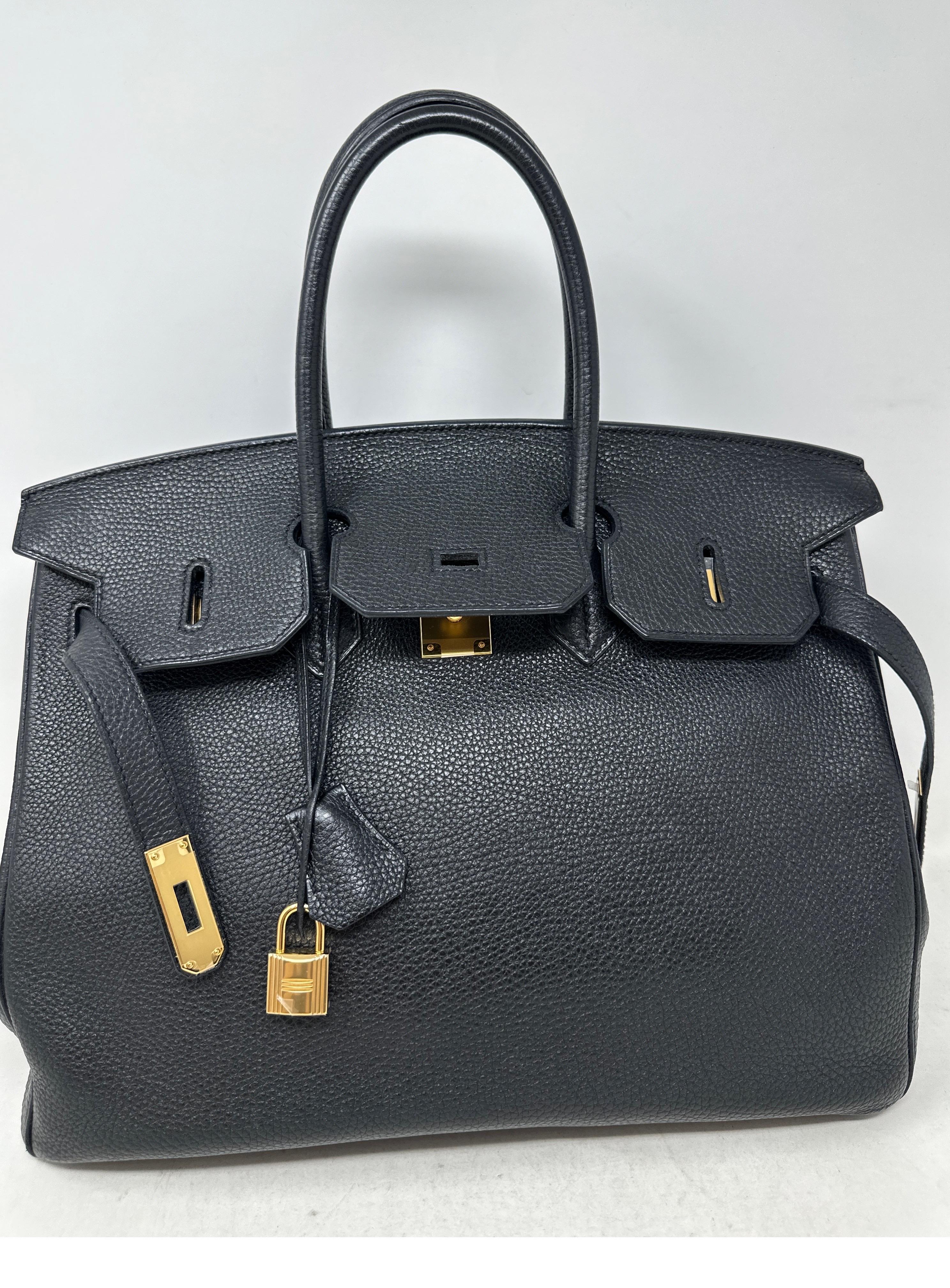 Hermes Black Birkin 35 Bag  For Sale 13