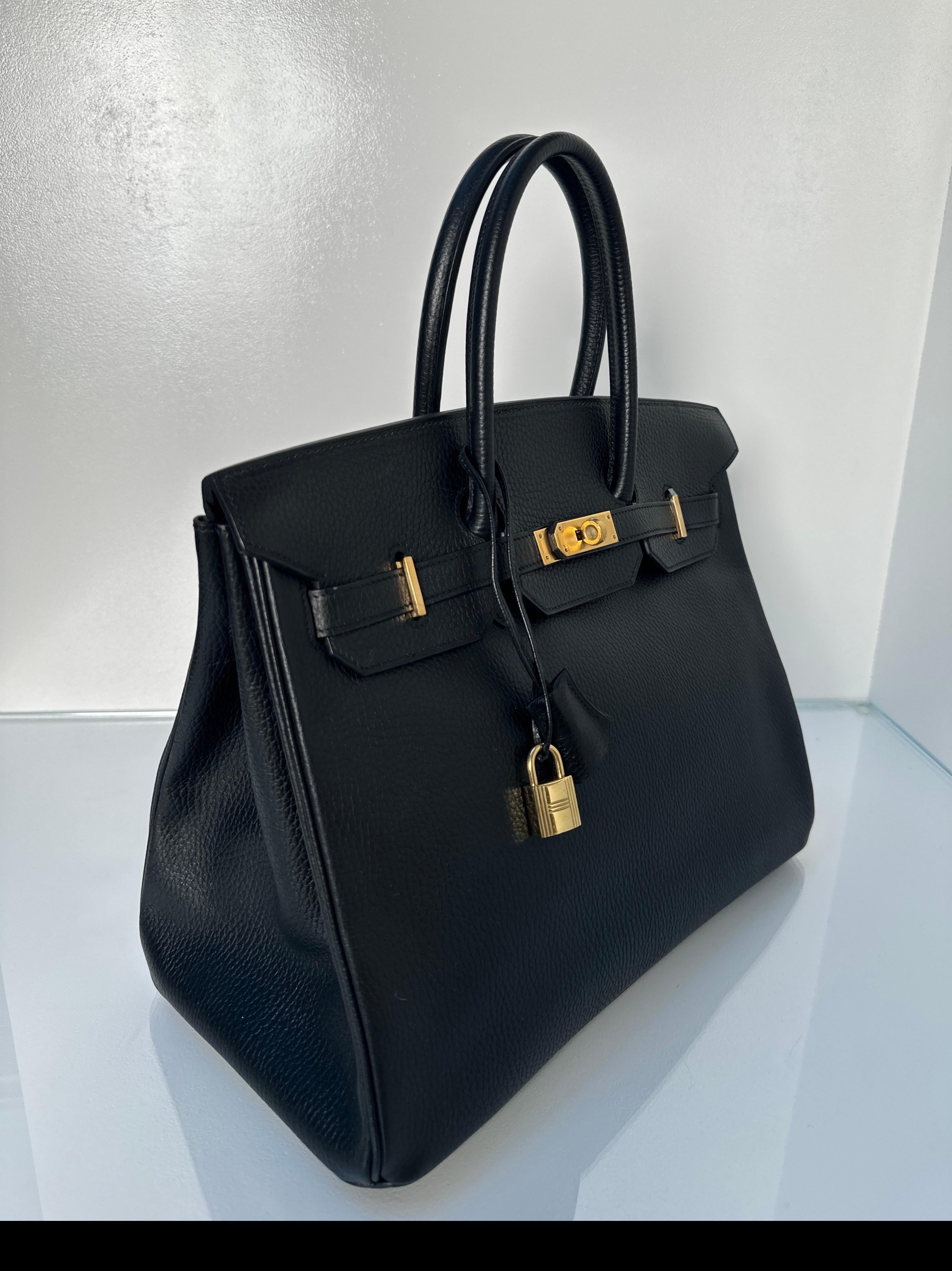 Hermes Black Birkin 35 Bag 13