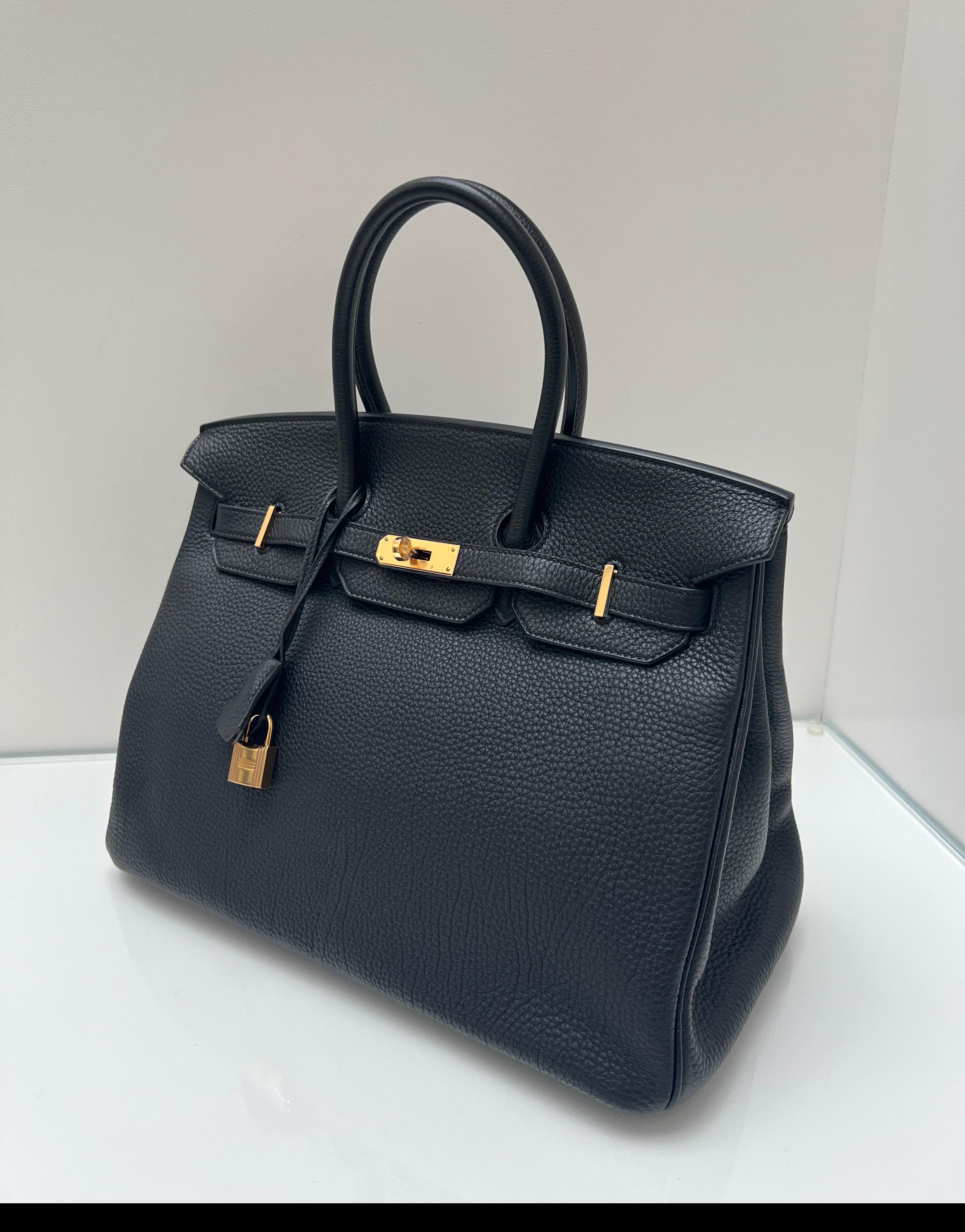 Hermès - Sac Birkin 35 noir en vente 12