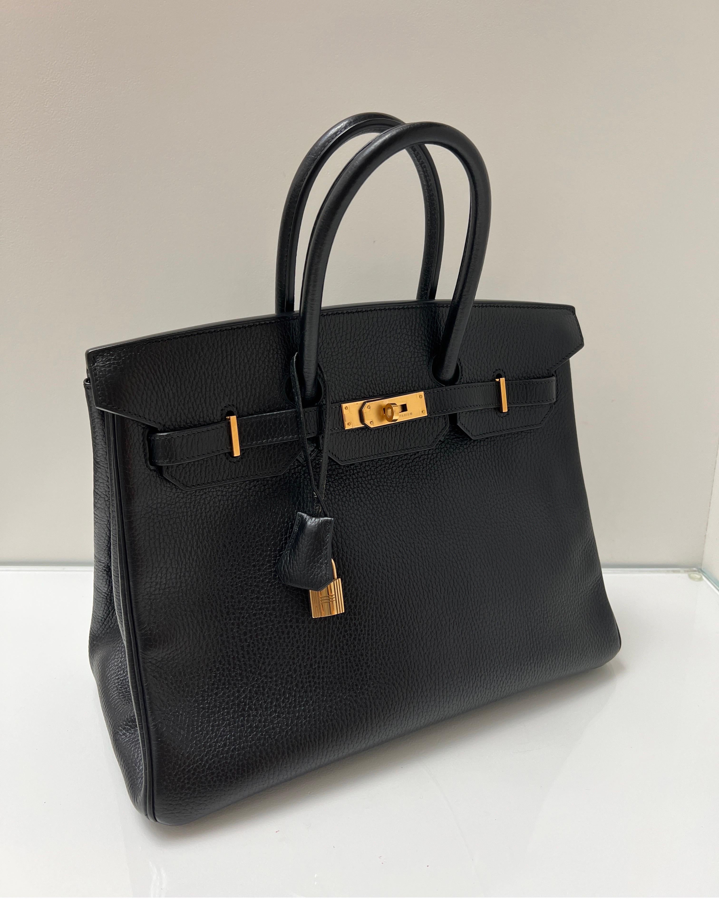 Hermes Black Birkin 35 Bag 13