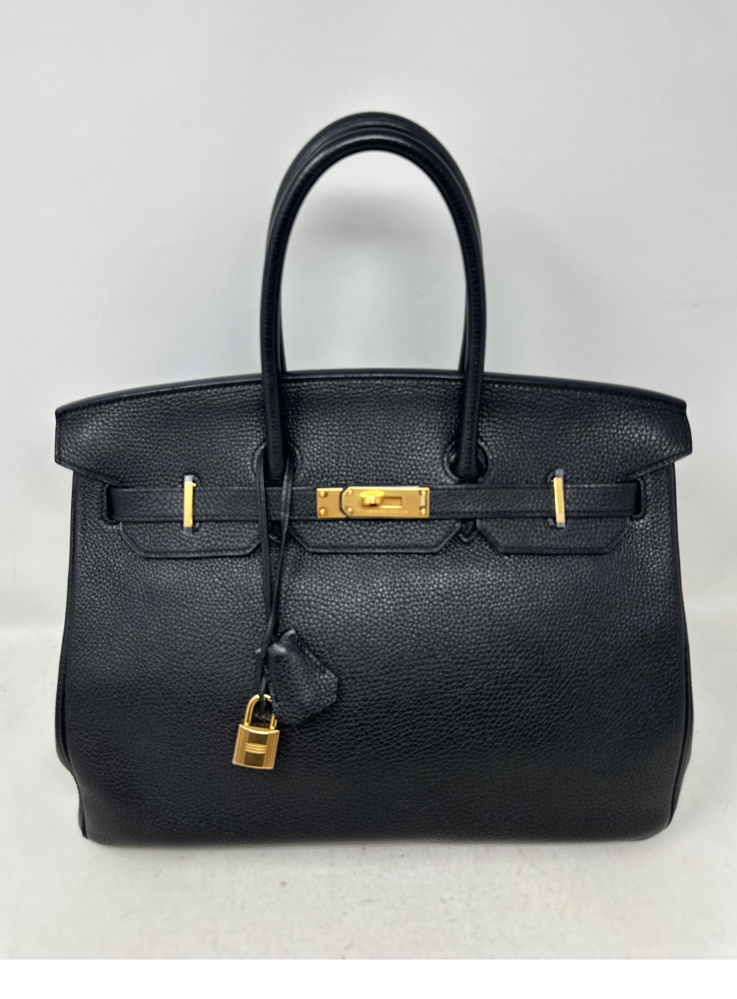 Hermes Black Birkin 35 Bag  For Sale 14