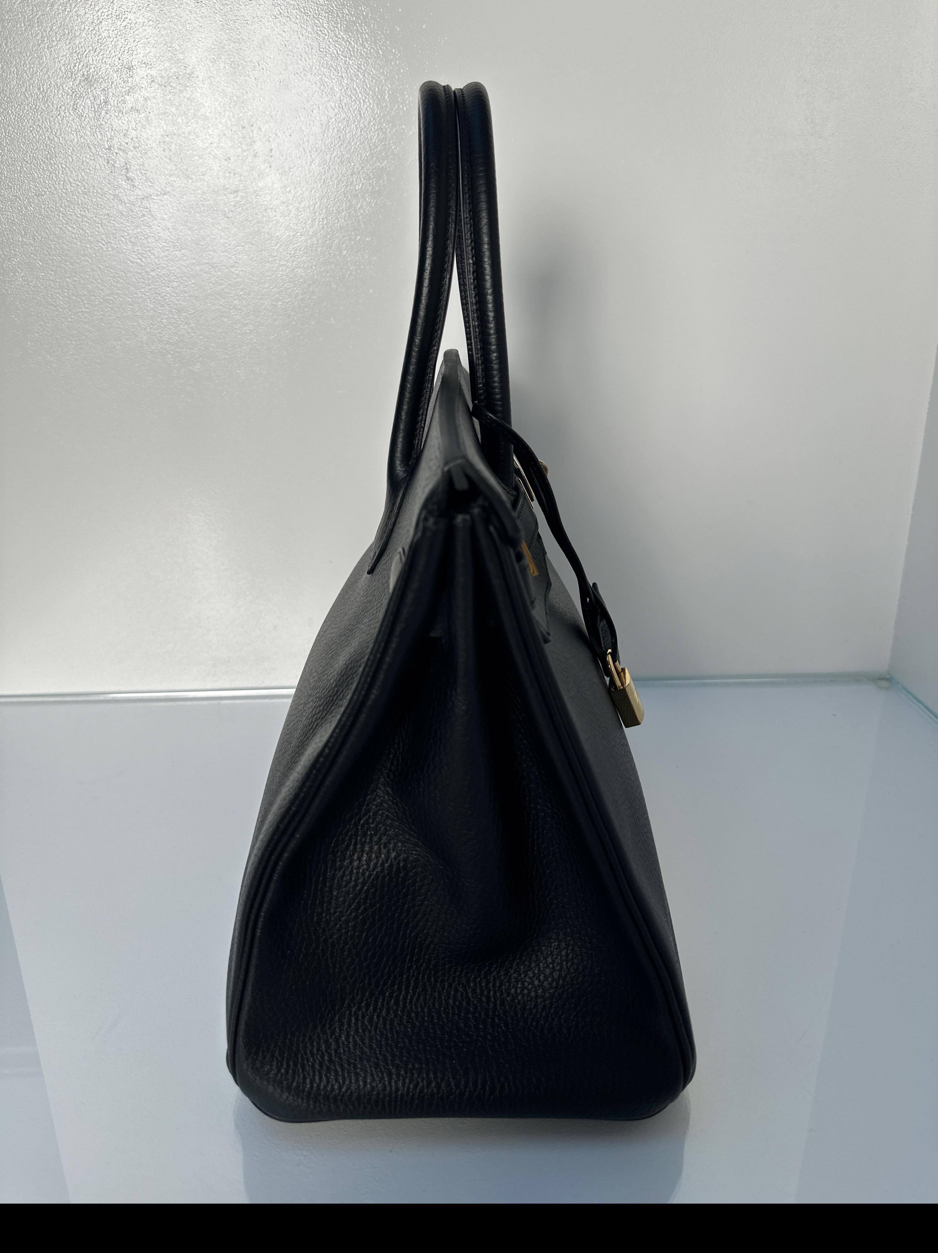 Hermes Black Birkin 35 Bag 14