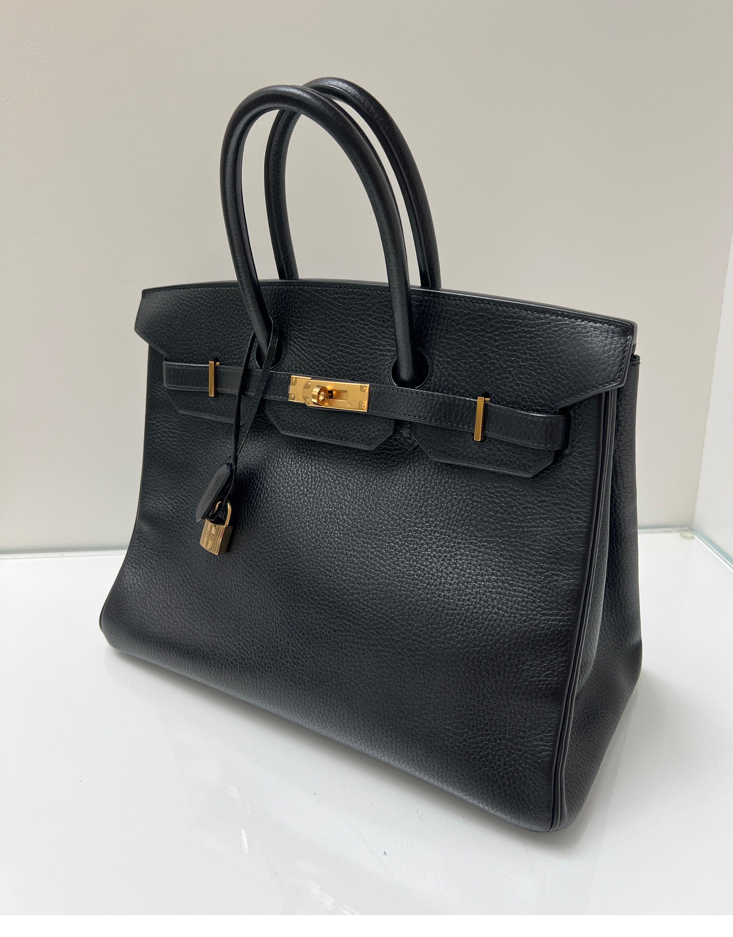 Hermes Black Birkin 35 Bag 14