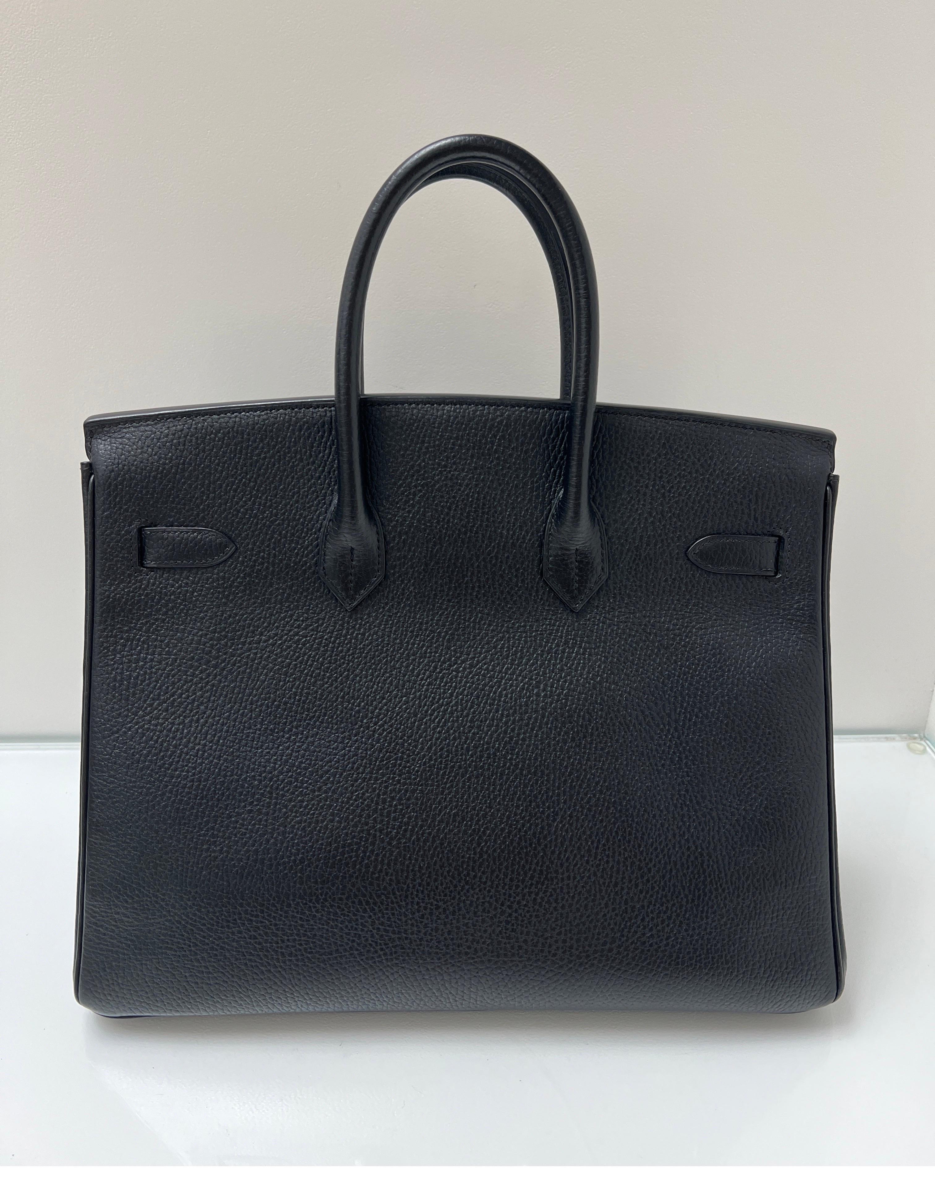 Hermes Black Birkin 35 Bag 14