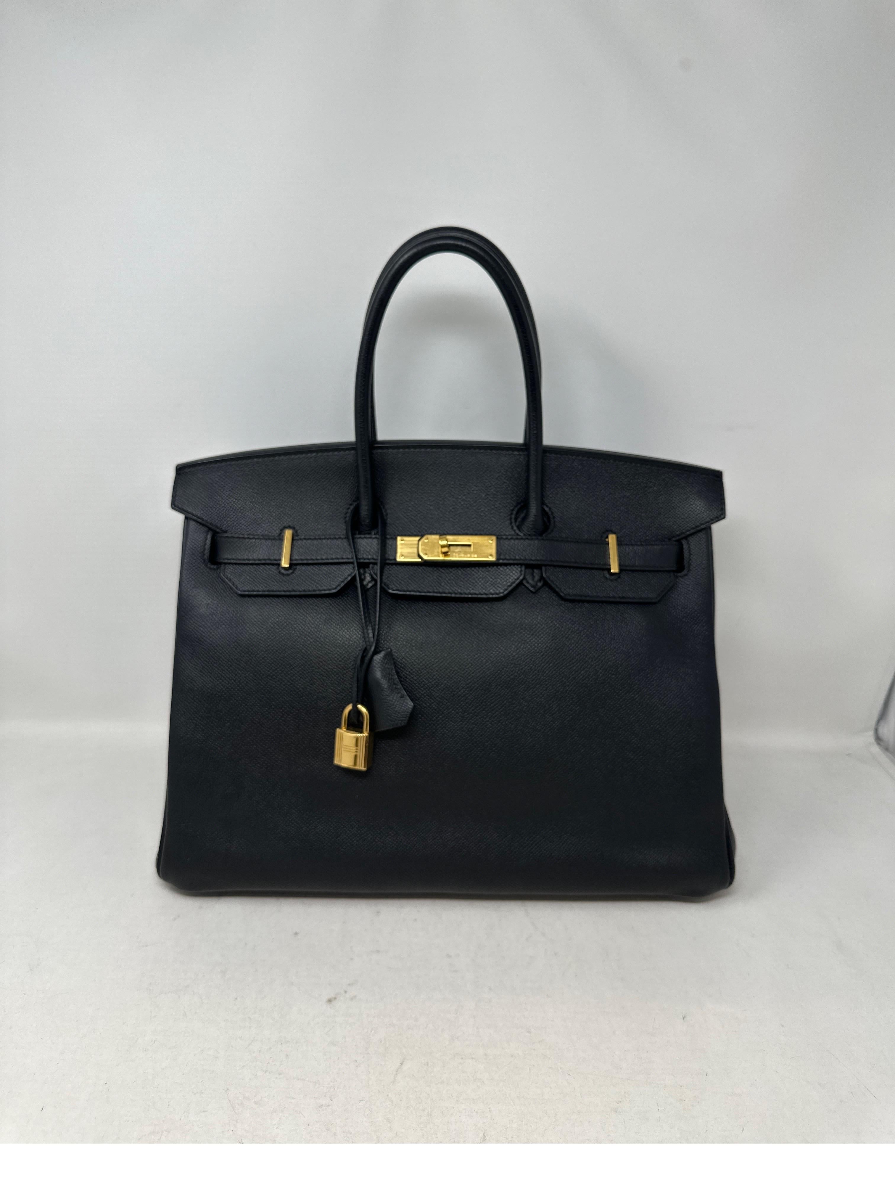 Hermes Black Birkin 35 Bag 12