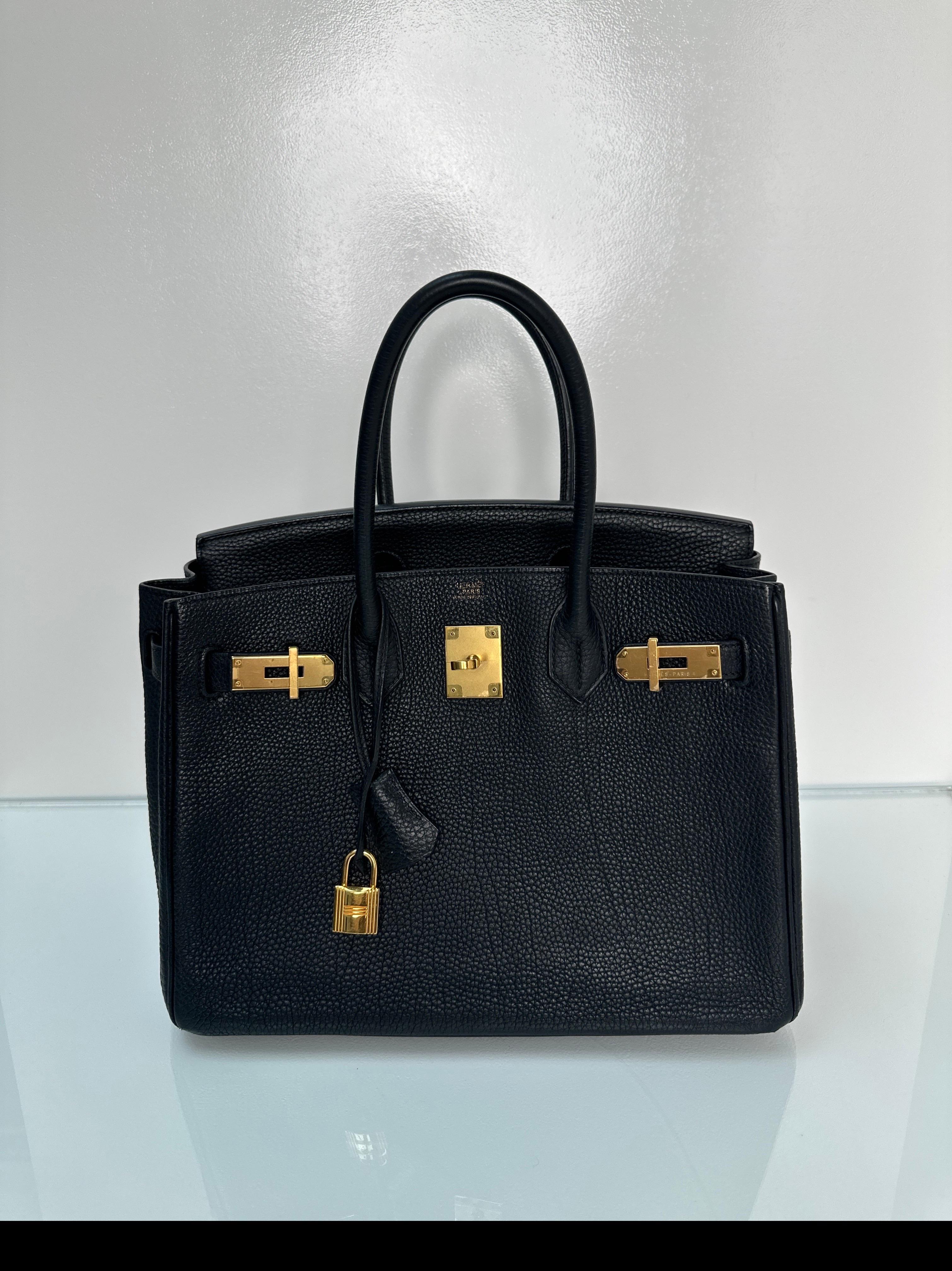 Hermes Black Birkin 35 Bag 15