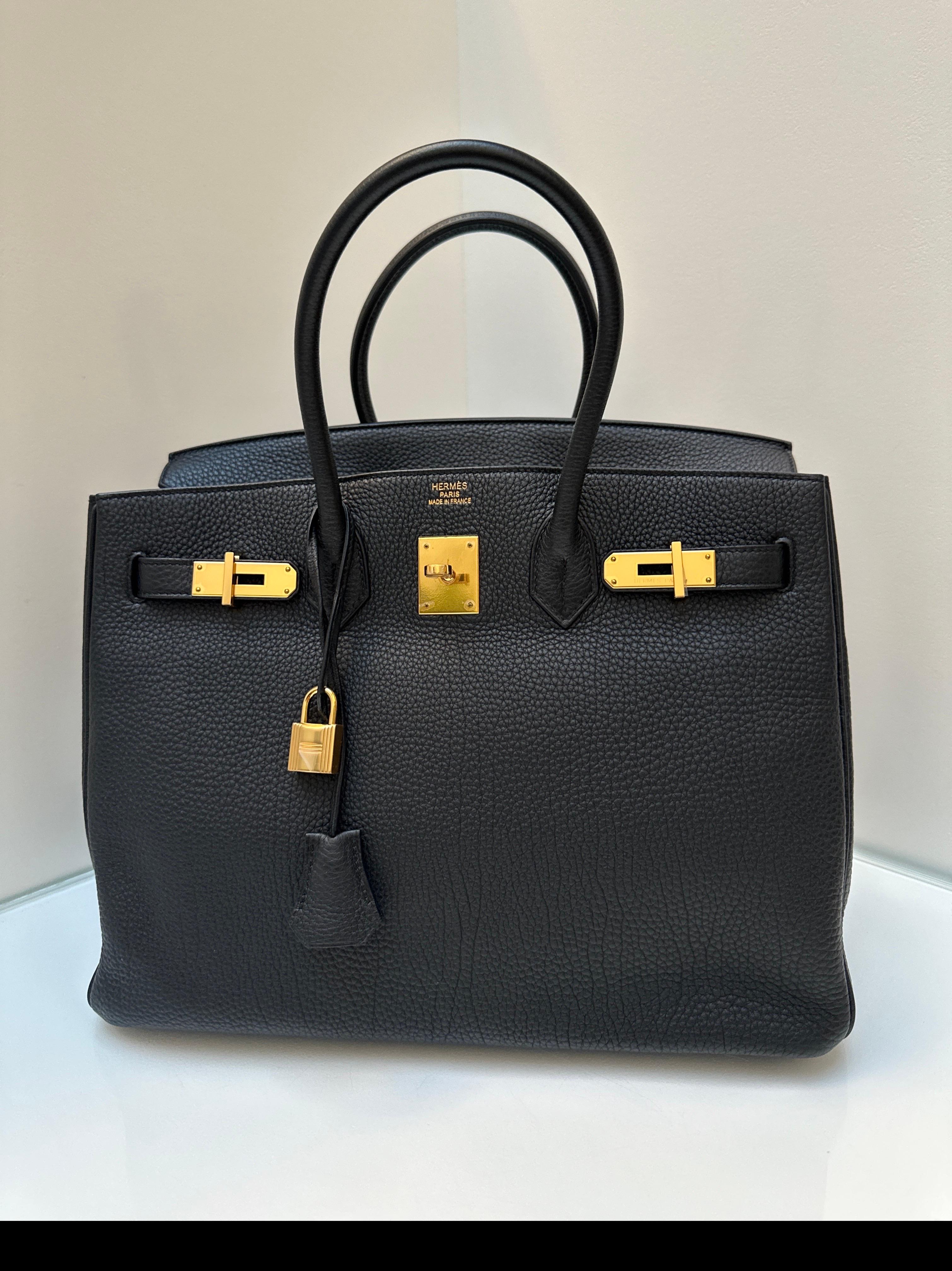 Hermès - Sac Birkin 35 noir en vente 14