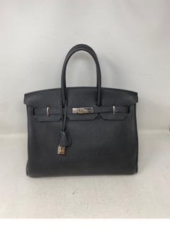 Hermes Black Birkin 35 Bag