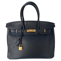 Hermes Black Birkin 35 Bag