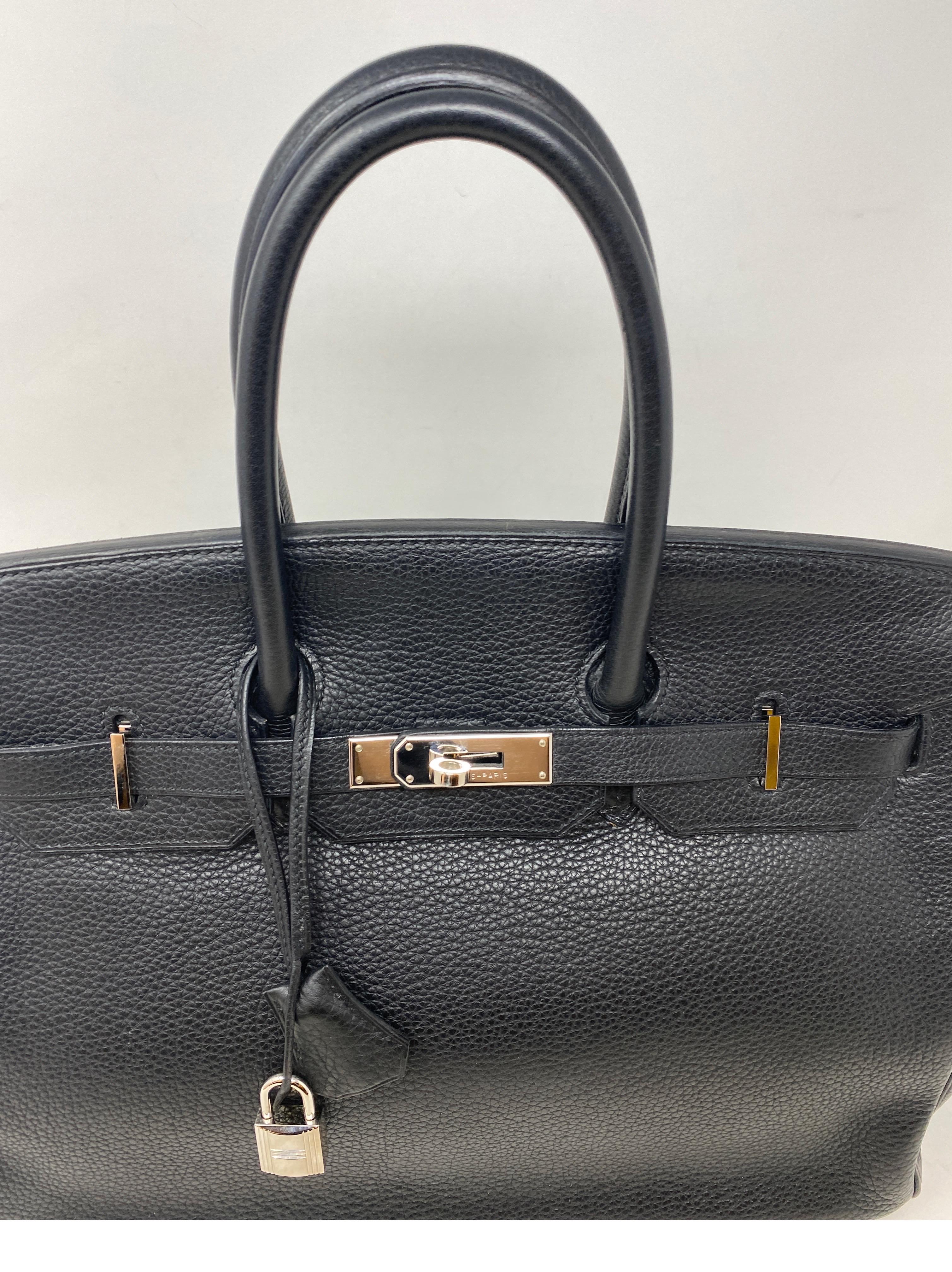 Hermes Black Birkin 35 Bag  16