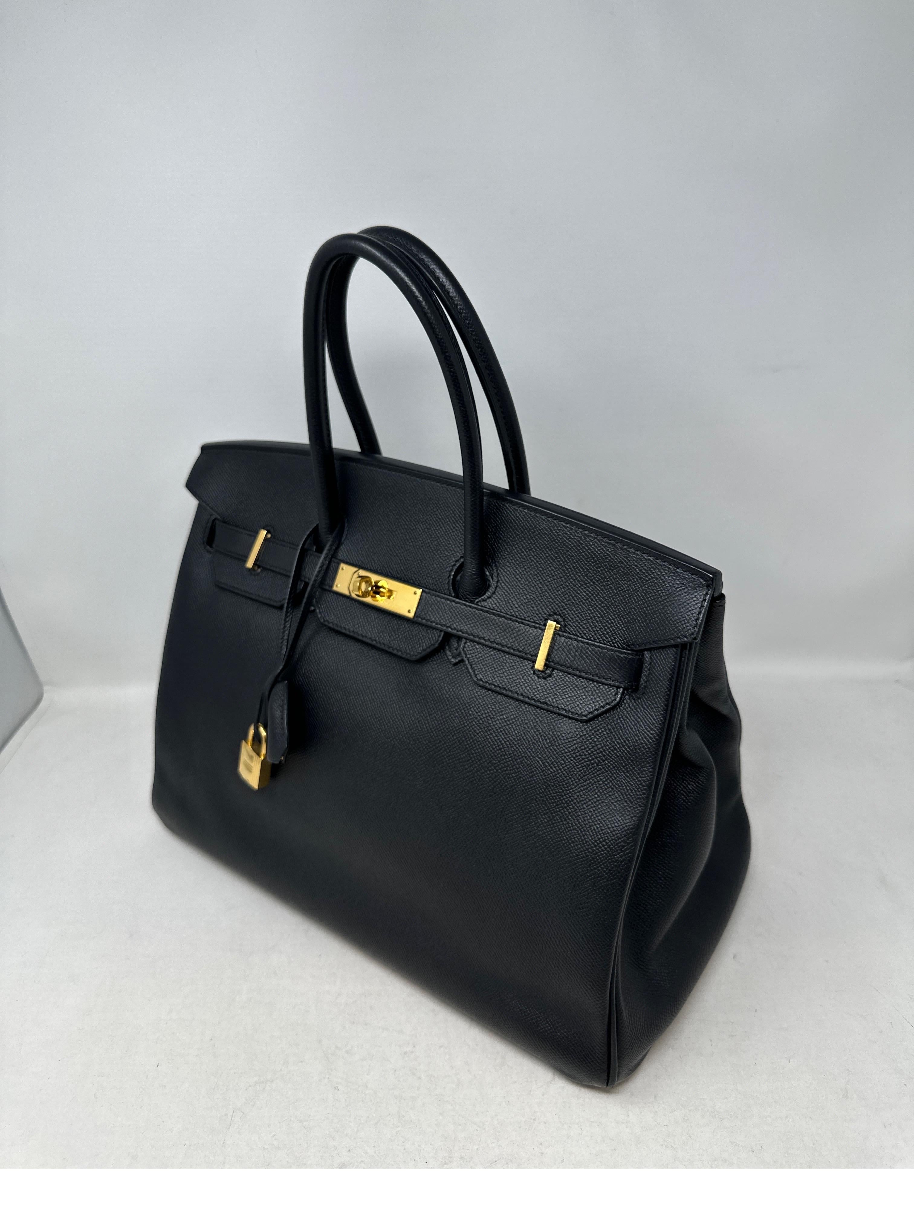 Hermes Black Birkin 35 Bag 13