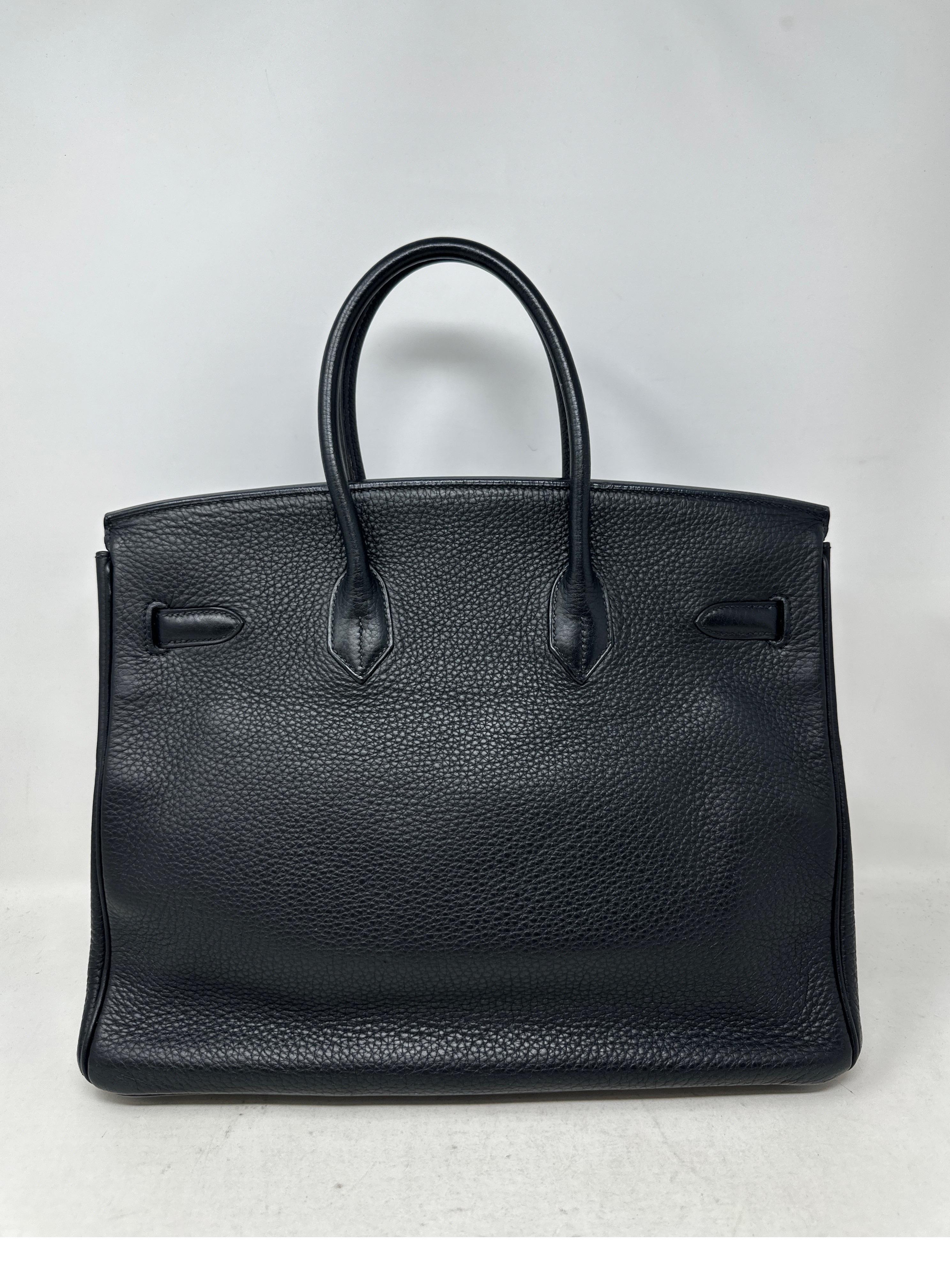 Hermes Black Birkin 35 Bag  16