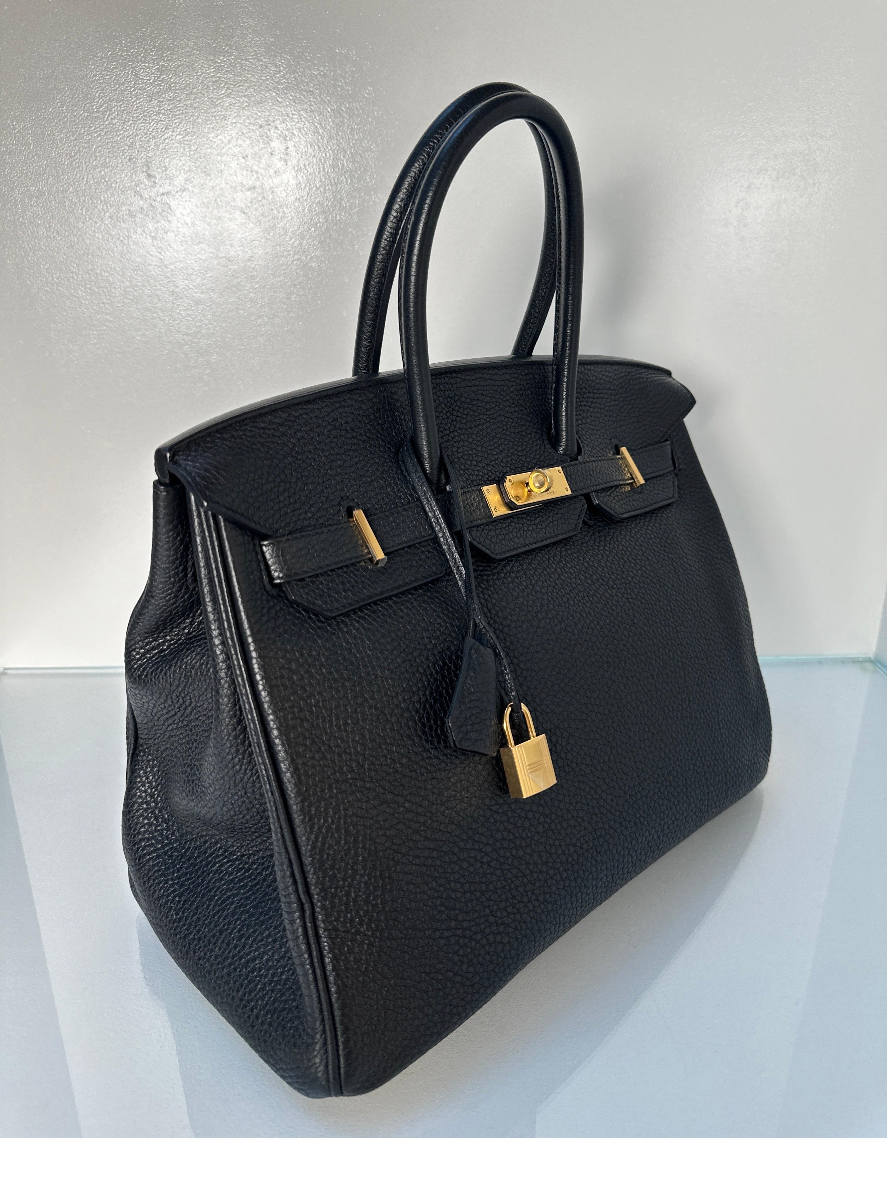 Hermes Black Birkin 35 Bag 14