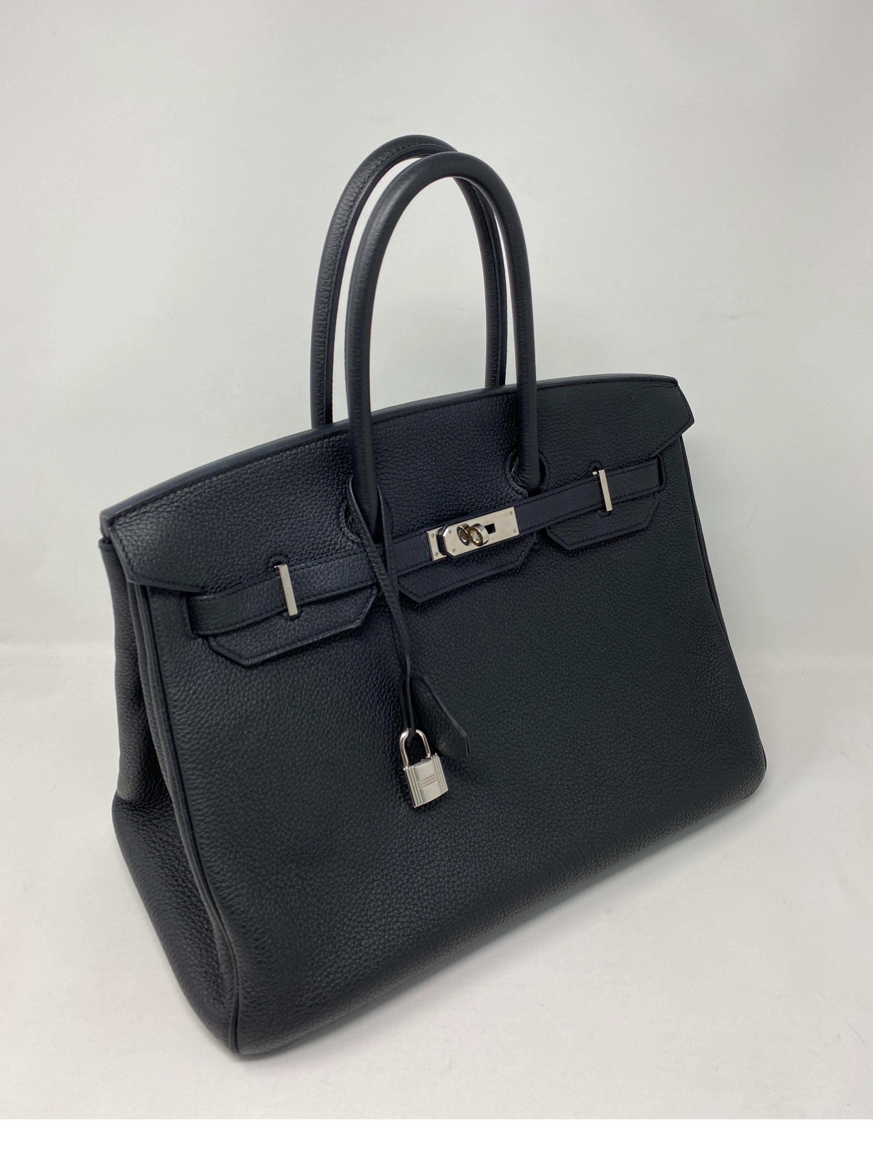 Hermes Black Birkin 35 Bag In Good Condition In Athens, GA