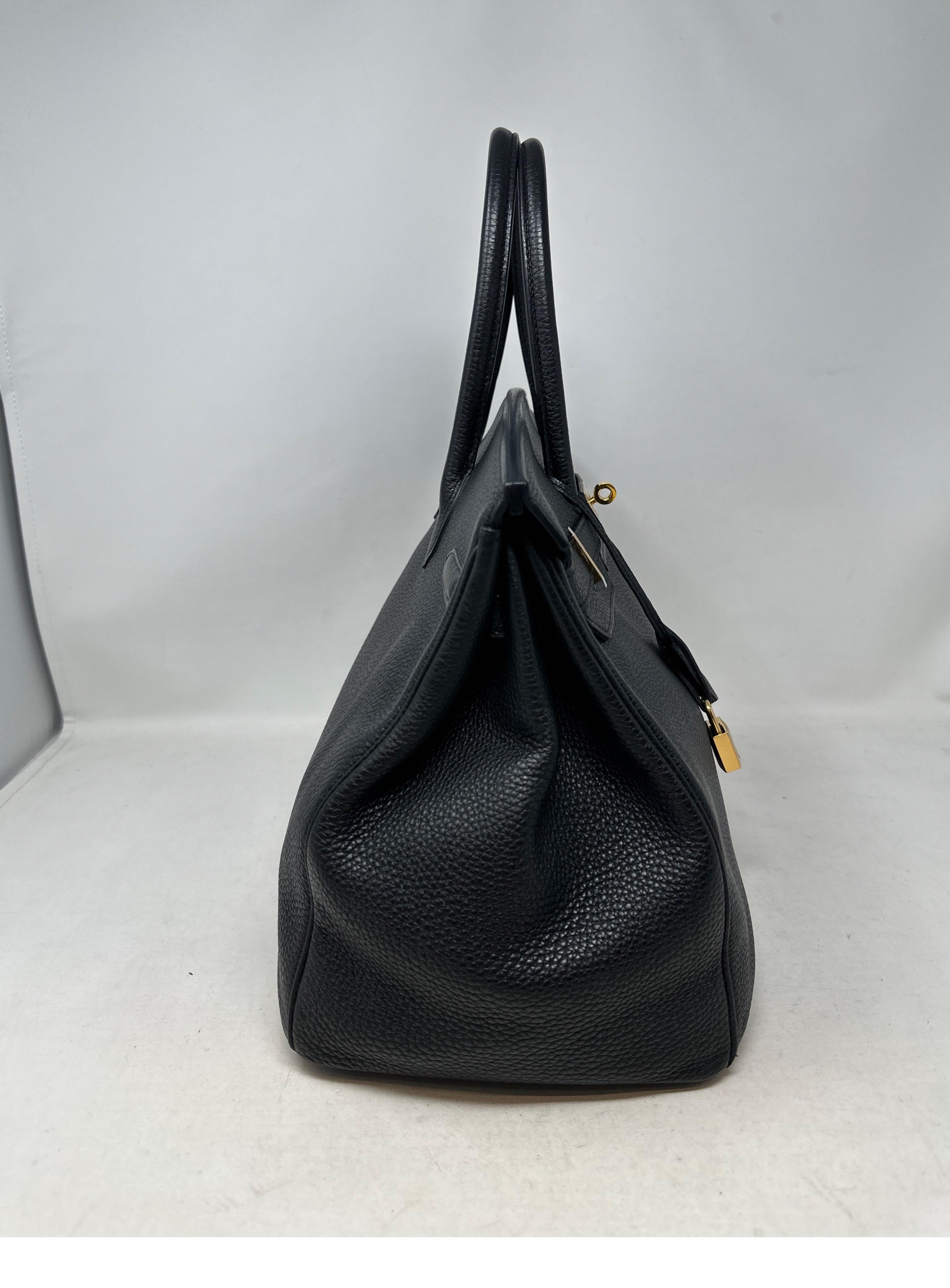 Hermes Black Birkin 35 Bag  In Excellent Condition For Sale In Athens, GA