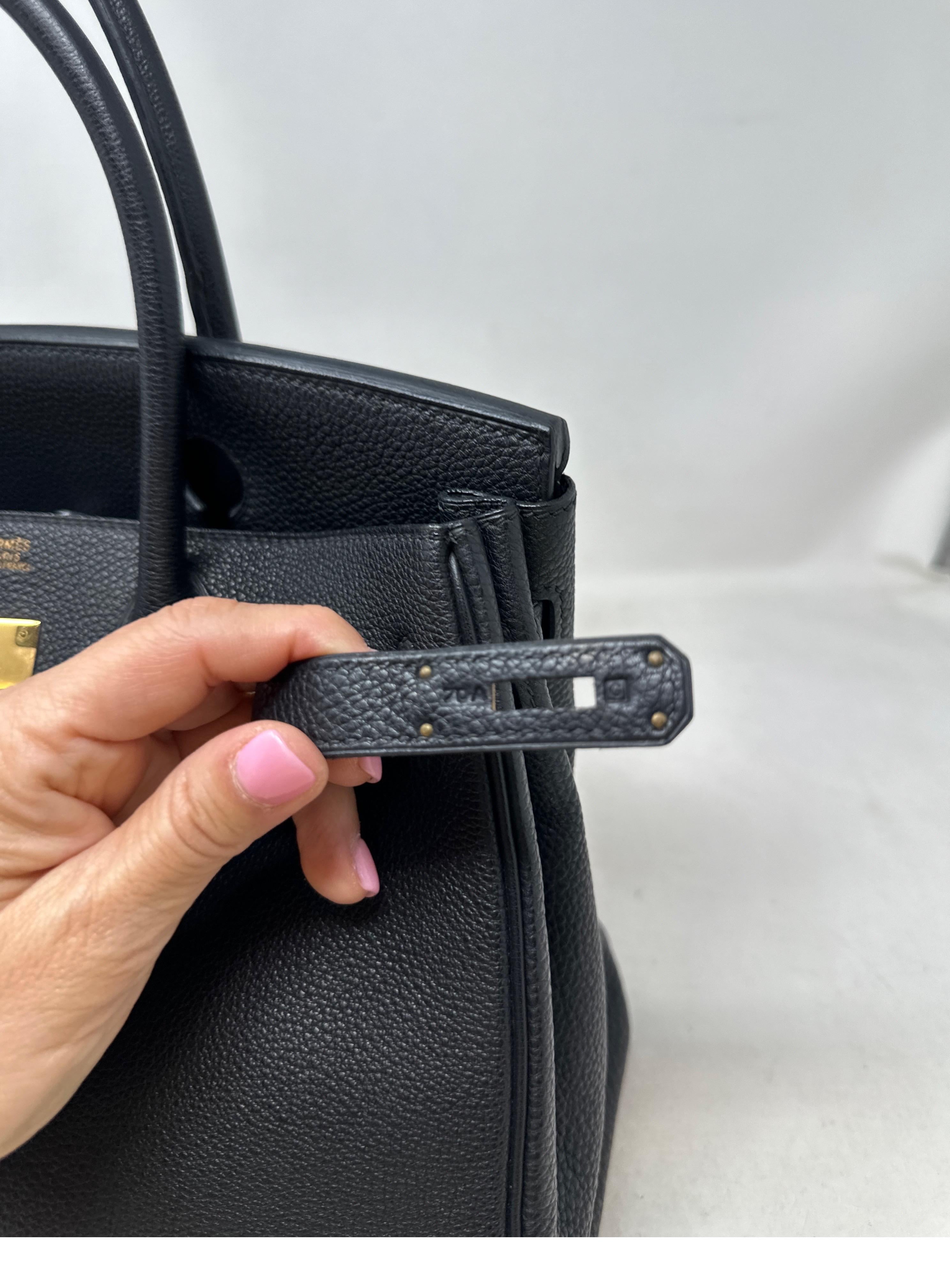 Hermes Black Birkin 35 Bag In Good Condition In Athens, GA