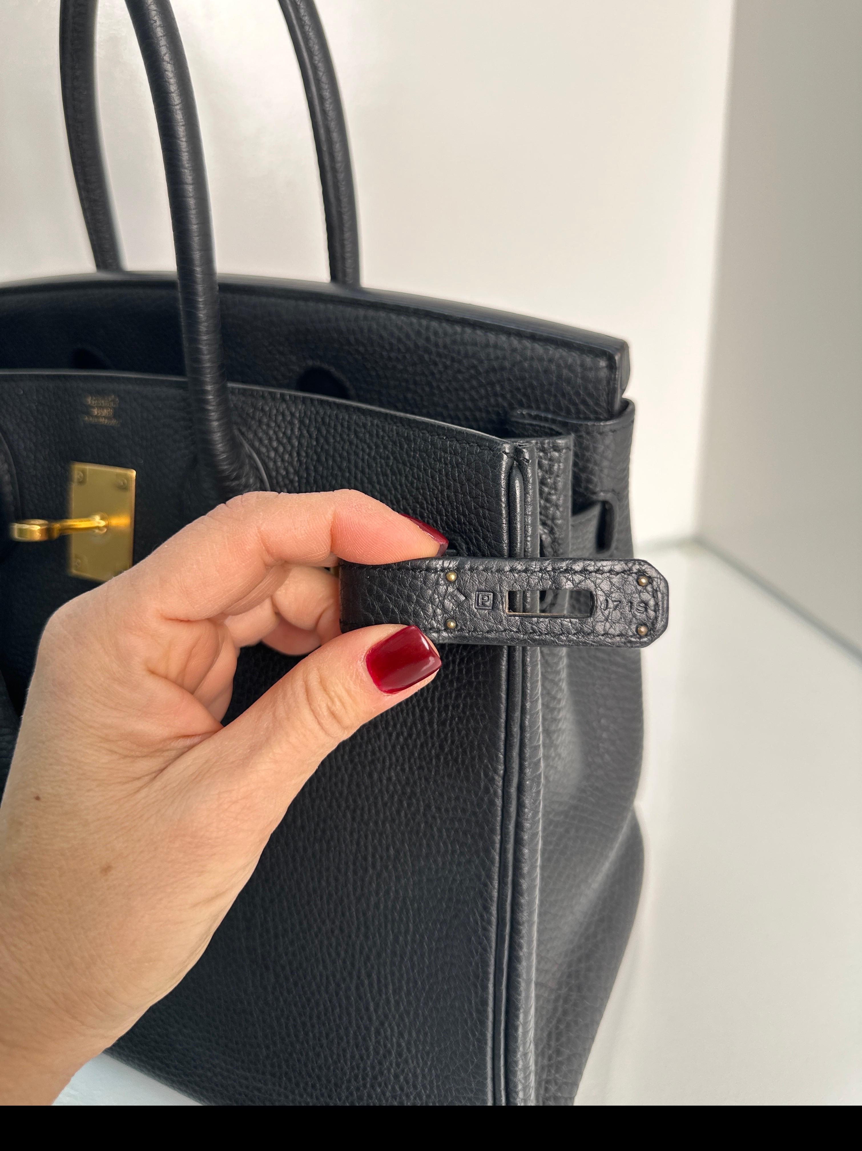 Hermes Black Birkin 35 Bag In Excellent Condition In Athens, GA