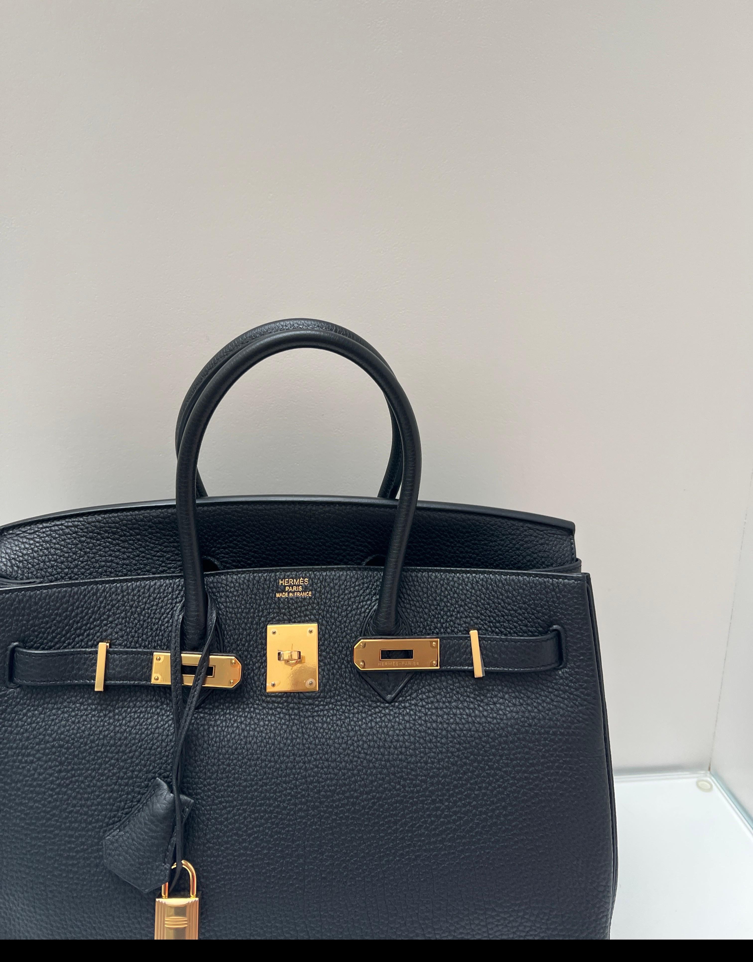 Noir Hermès - Sac Birkin 35 noir en vente