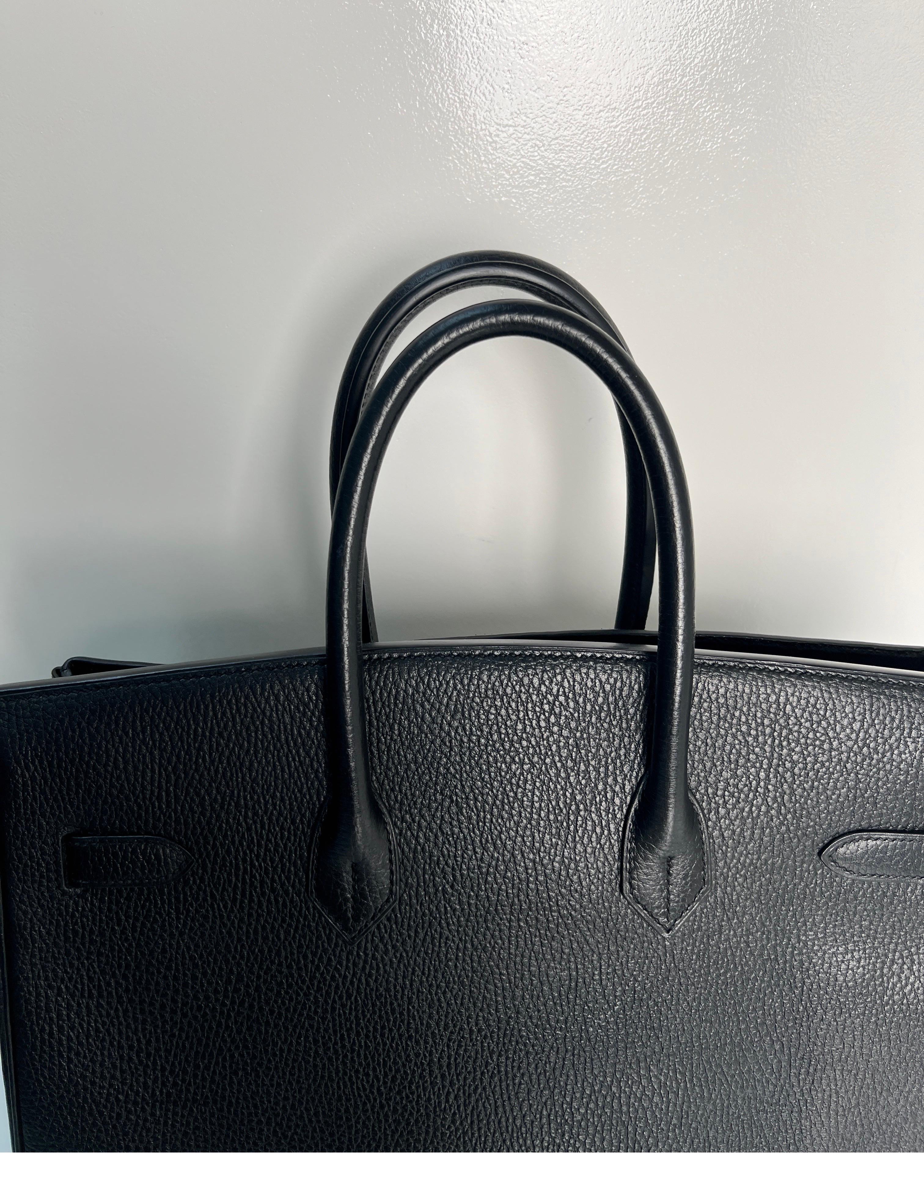 Hermes Black Birkin 35 Bag In Excellent Condition In Athens, GA