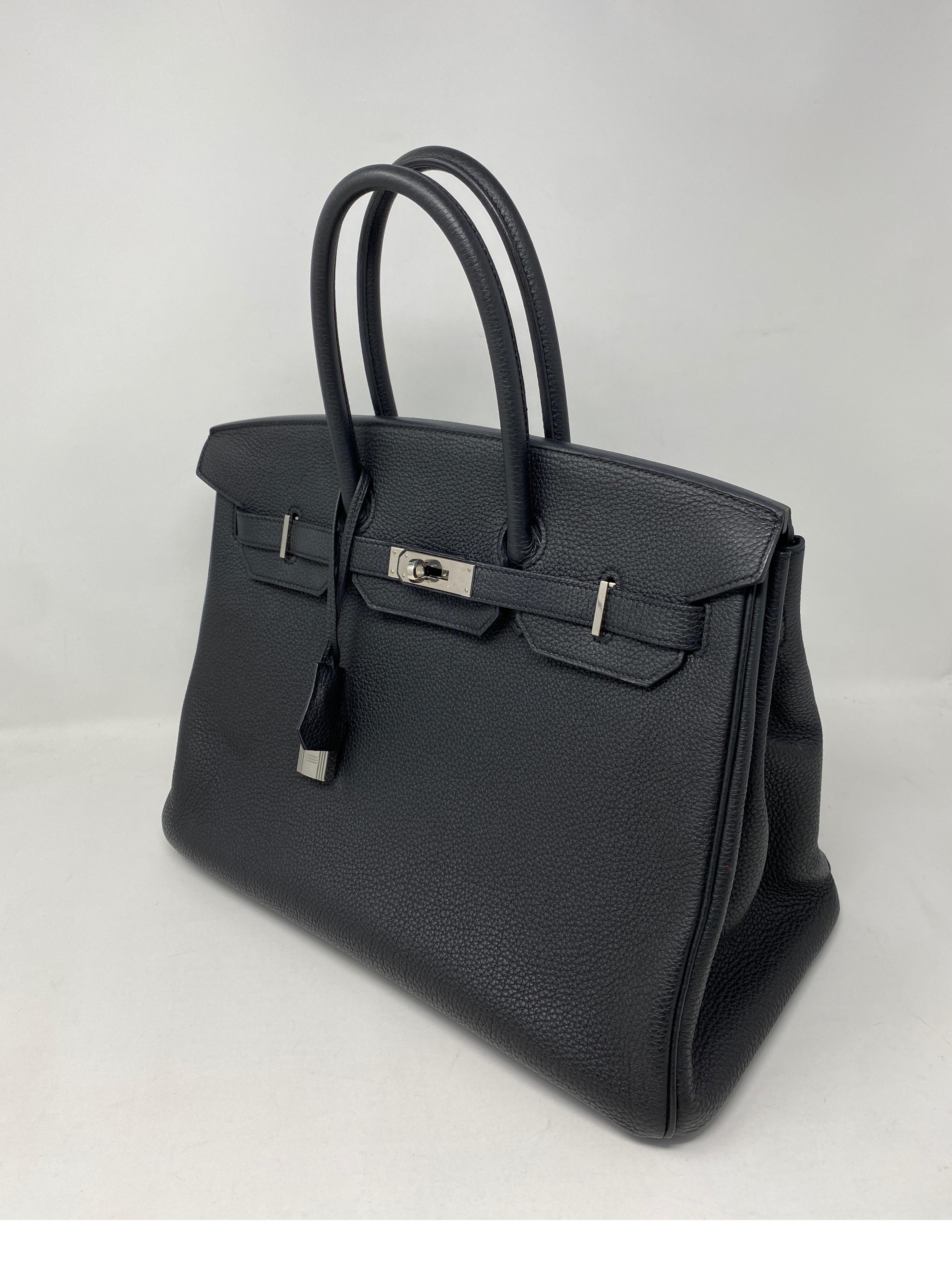 Women's or Men's Hermes Black Birkin 35 Bag