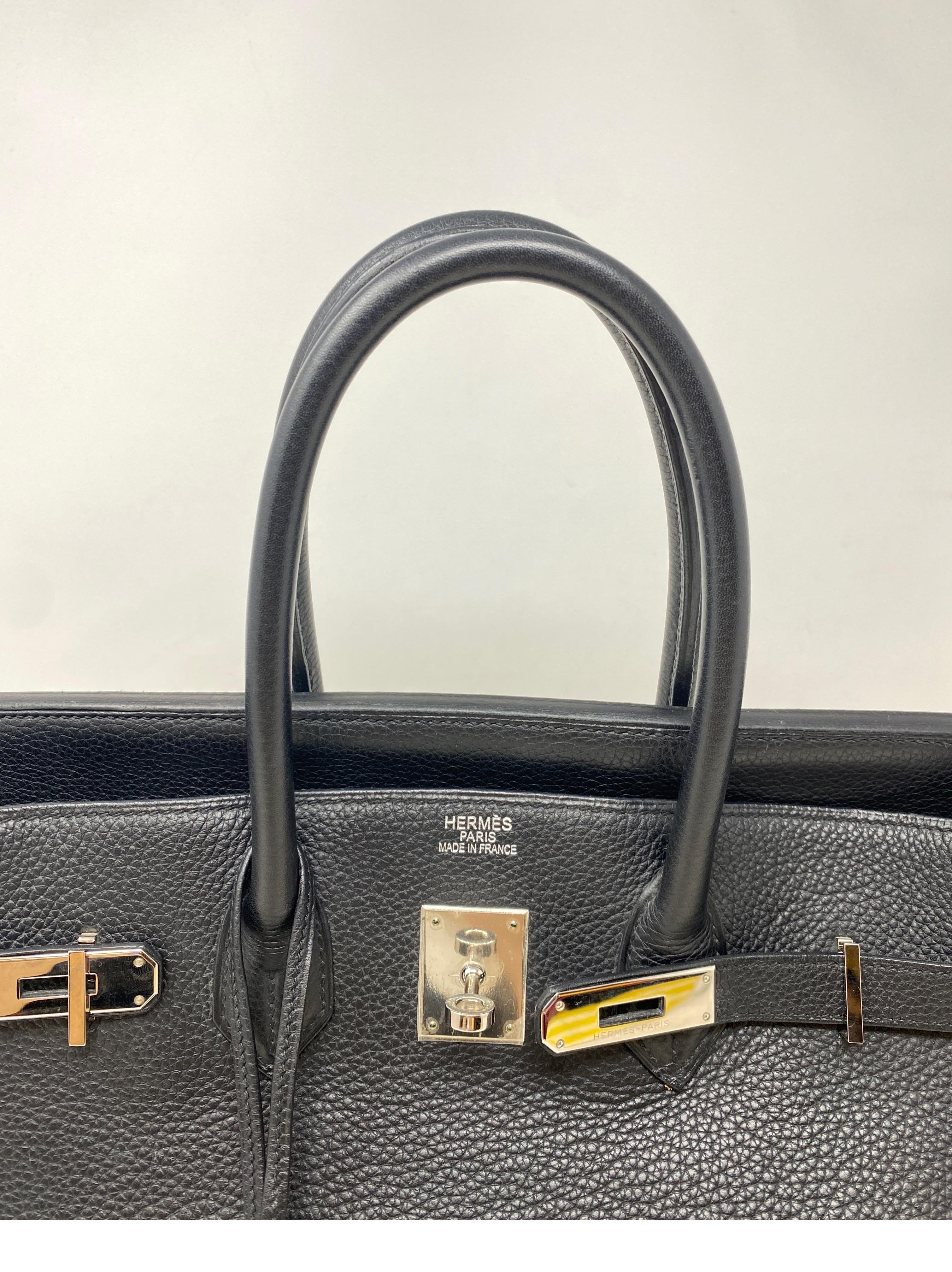 Women's or Men's Hermes Black Birkin 35 Bag 