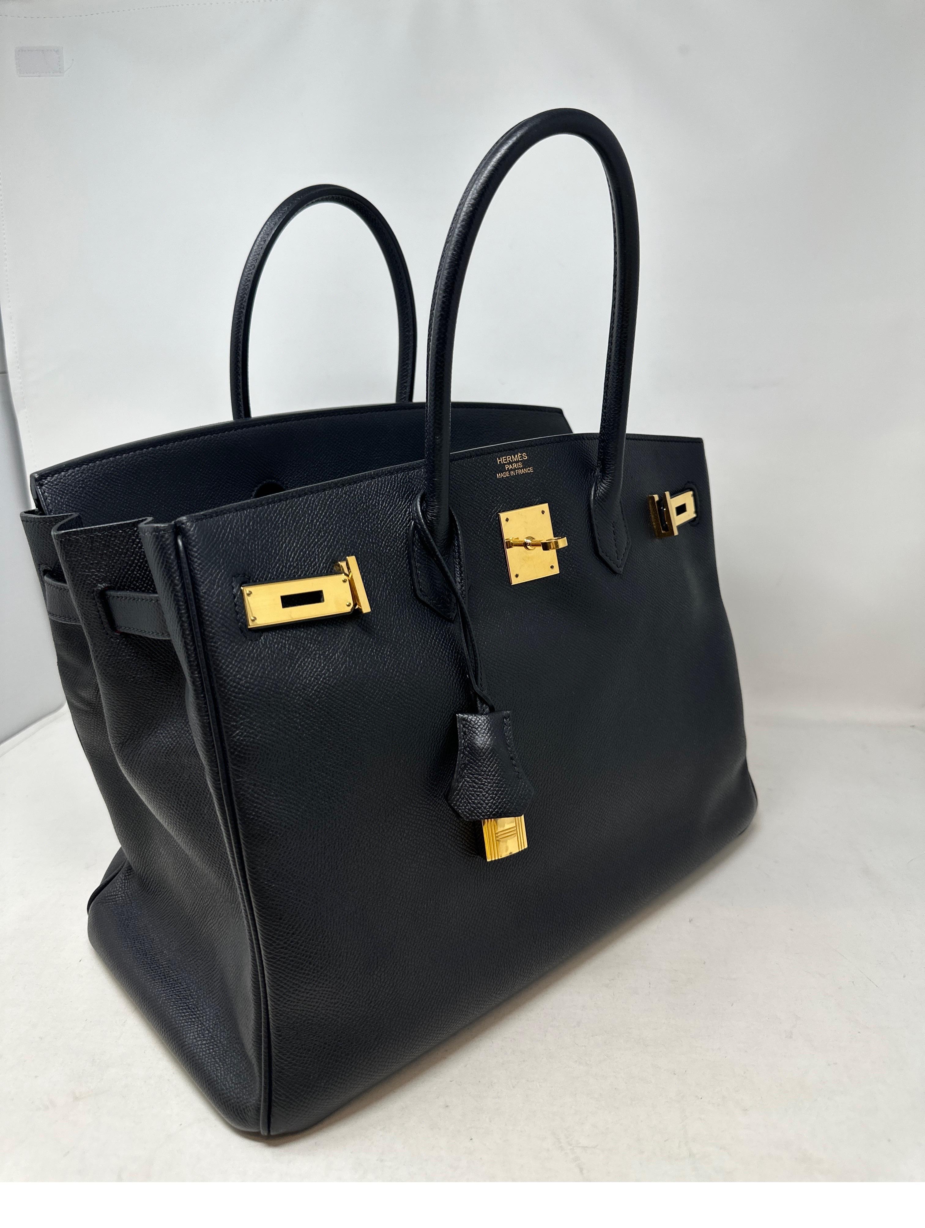 Women's or Men's Hermes Black Birkin 35 Bag