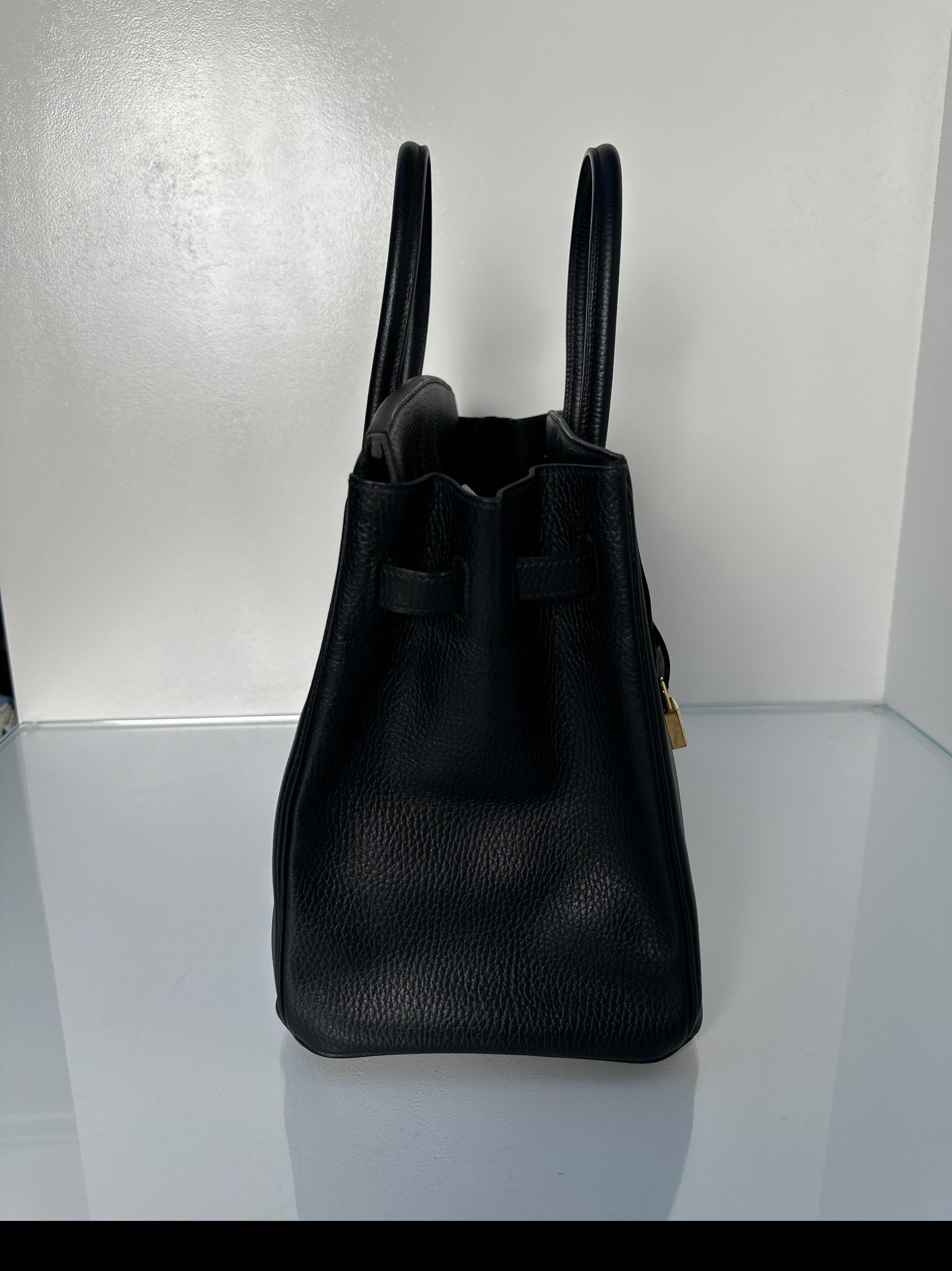 Women's or Men's Hermes Black Birkin 35 Bag