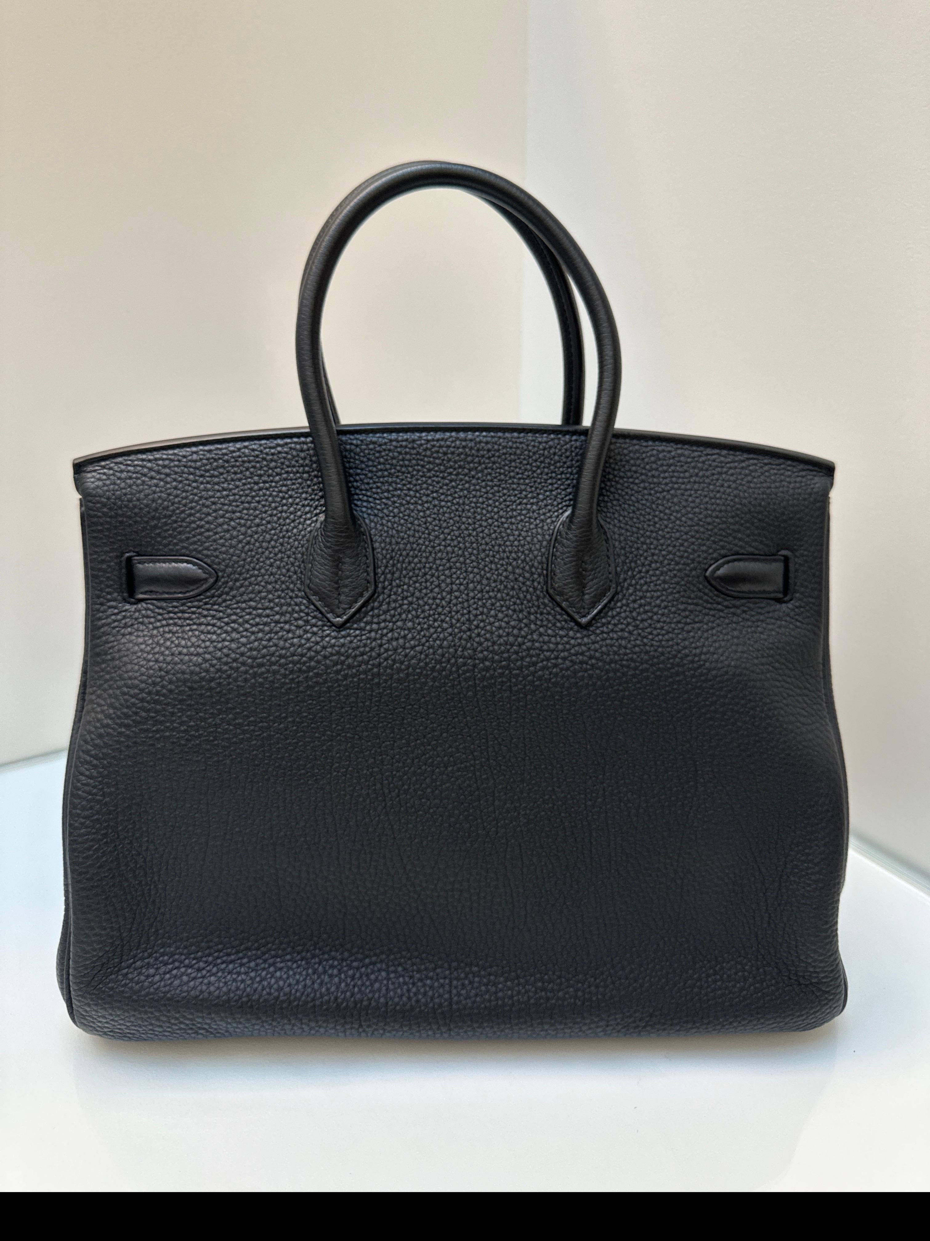 Hermès - Sac Birkin 35 noir Excellent état - En vente à Athens, GA
