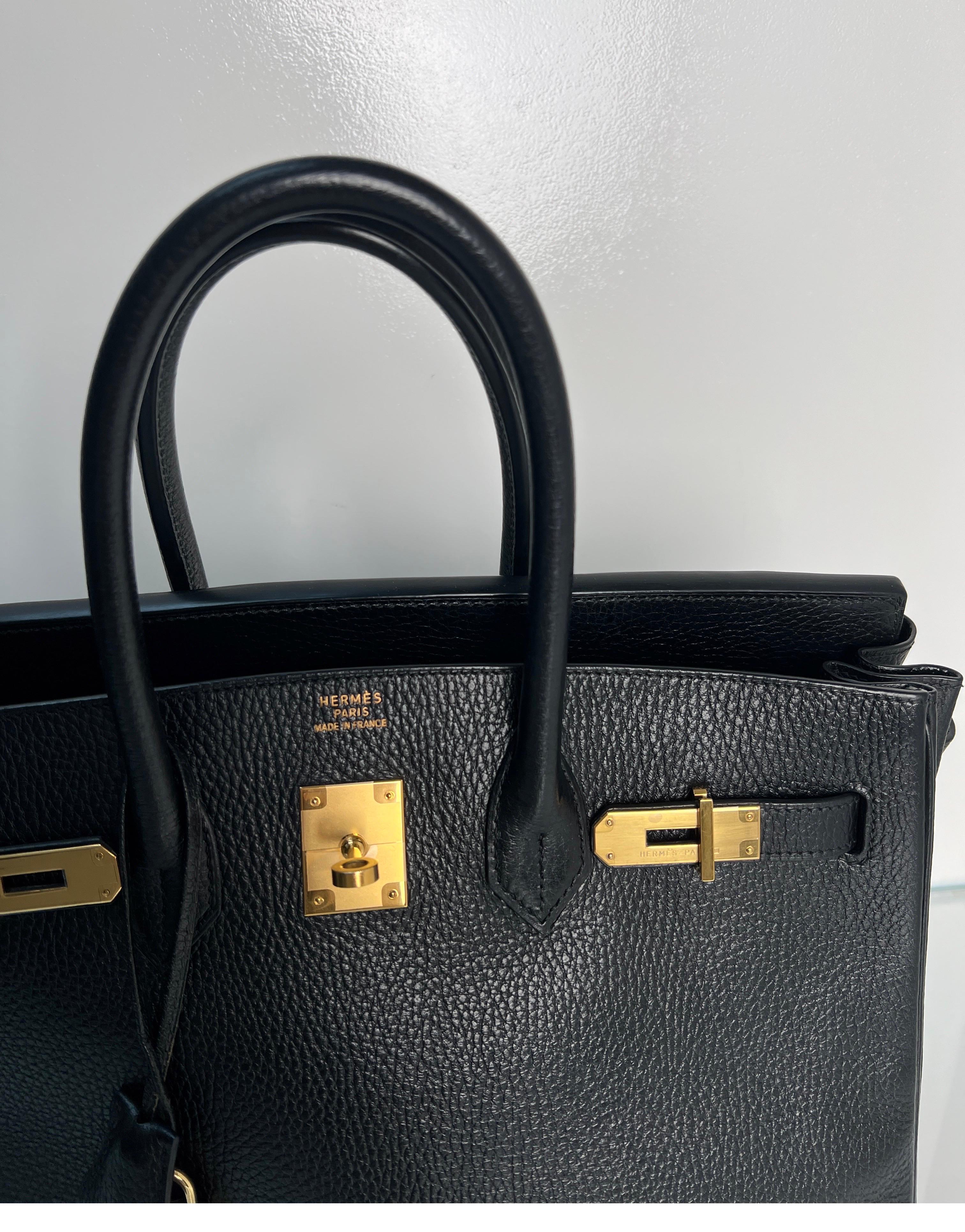 Women's or Men's Hermes Black Birkin 35 Bag