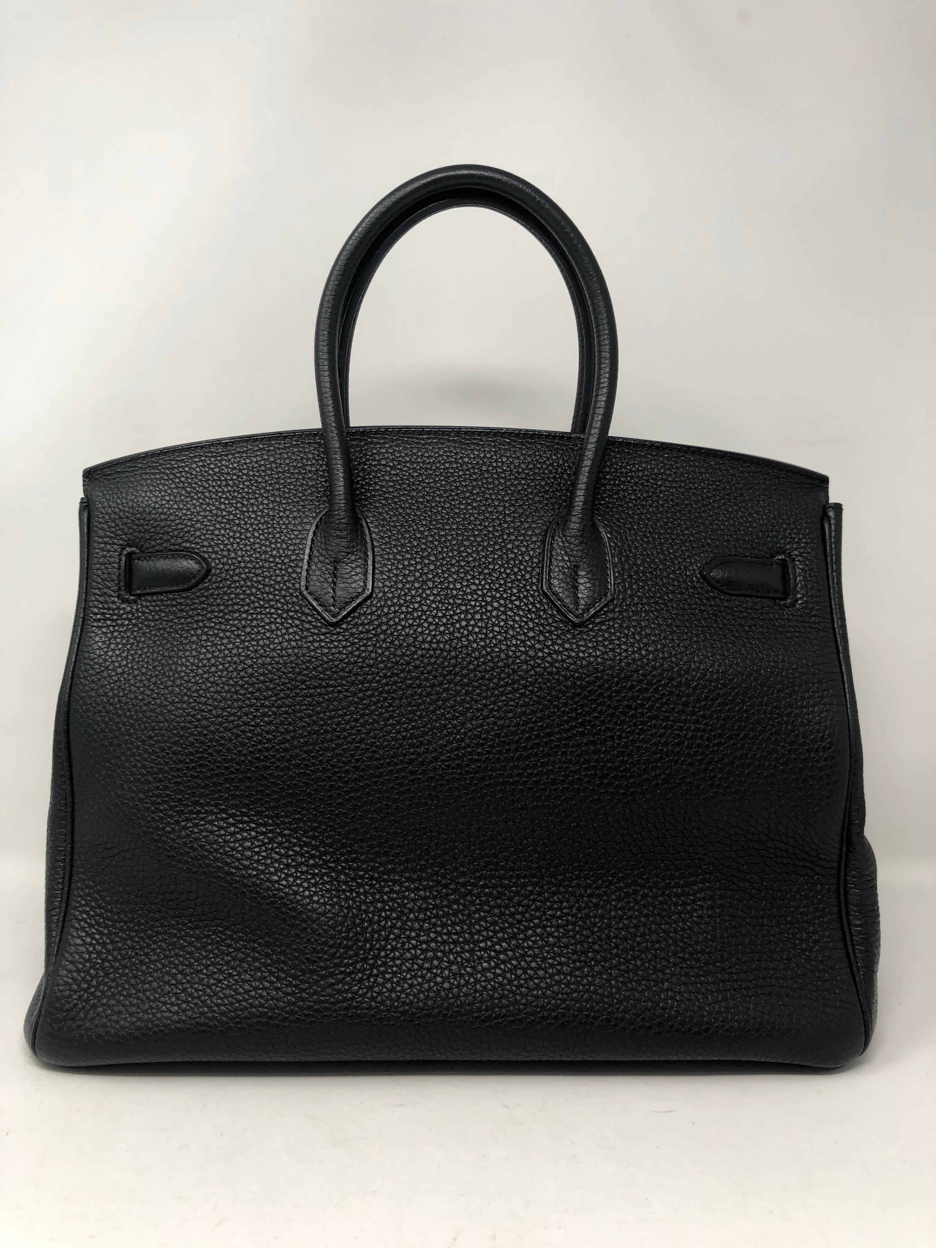 Hermes Black Birkin 35 Bag  1