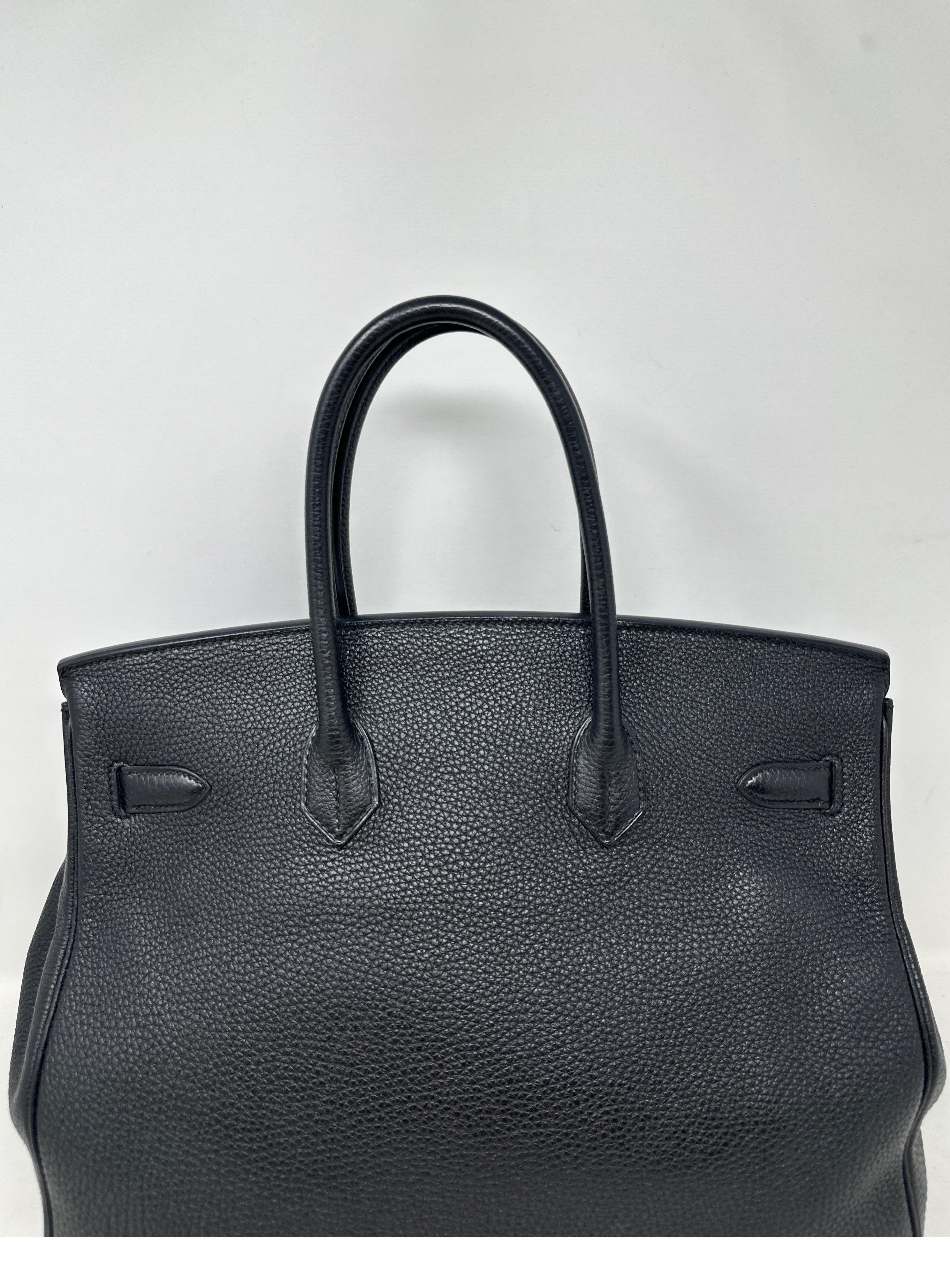 Hermes Black Birkin 35 Bag  For Sale 1