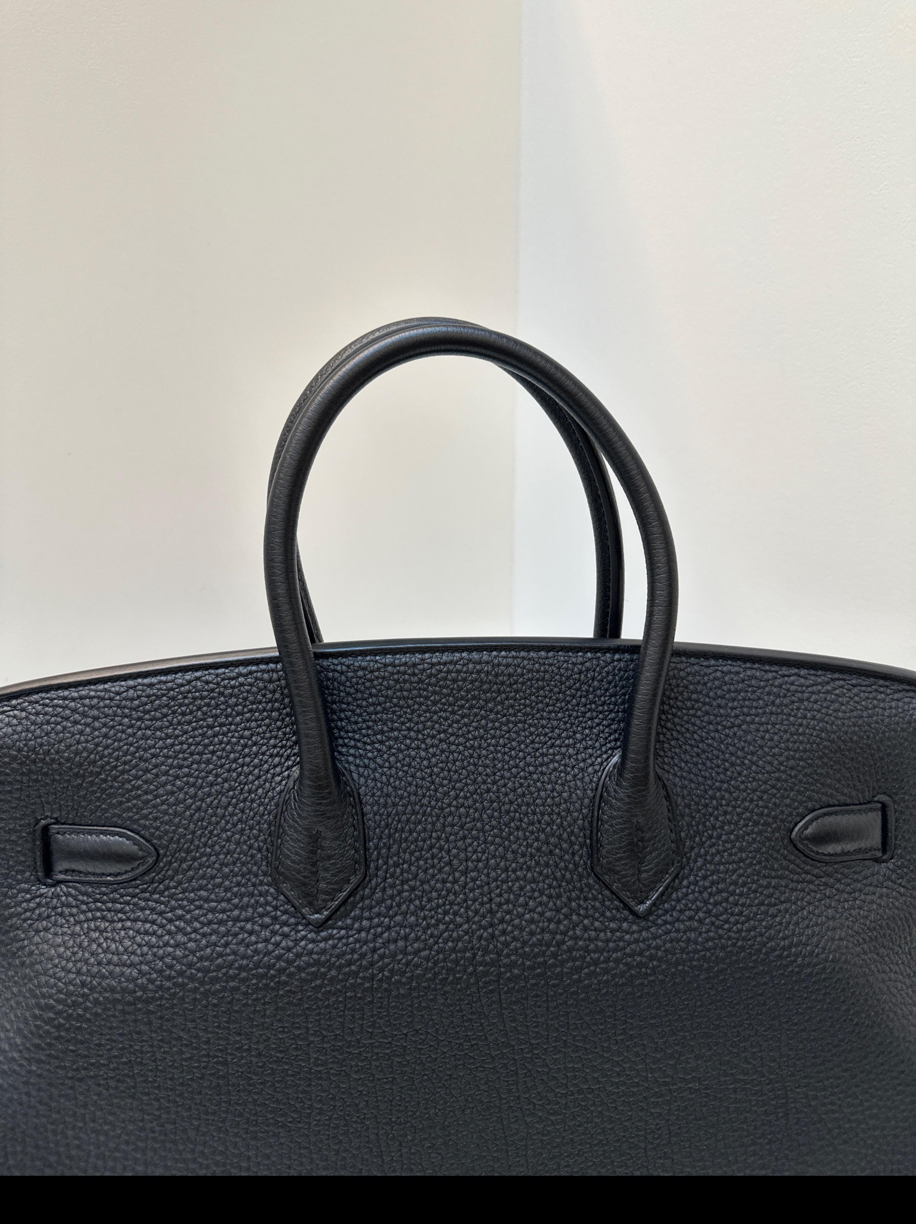 Hermès - Sac Birkin 35 noir Unisexe en vente