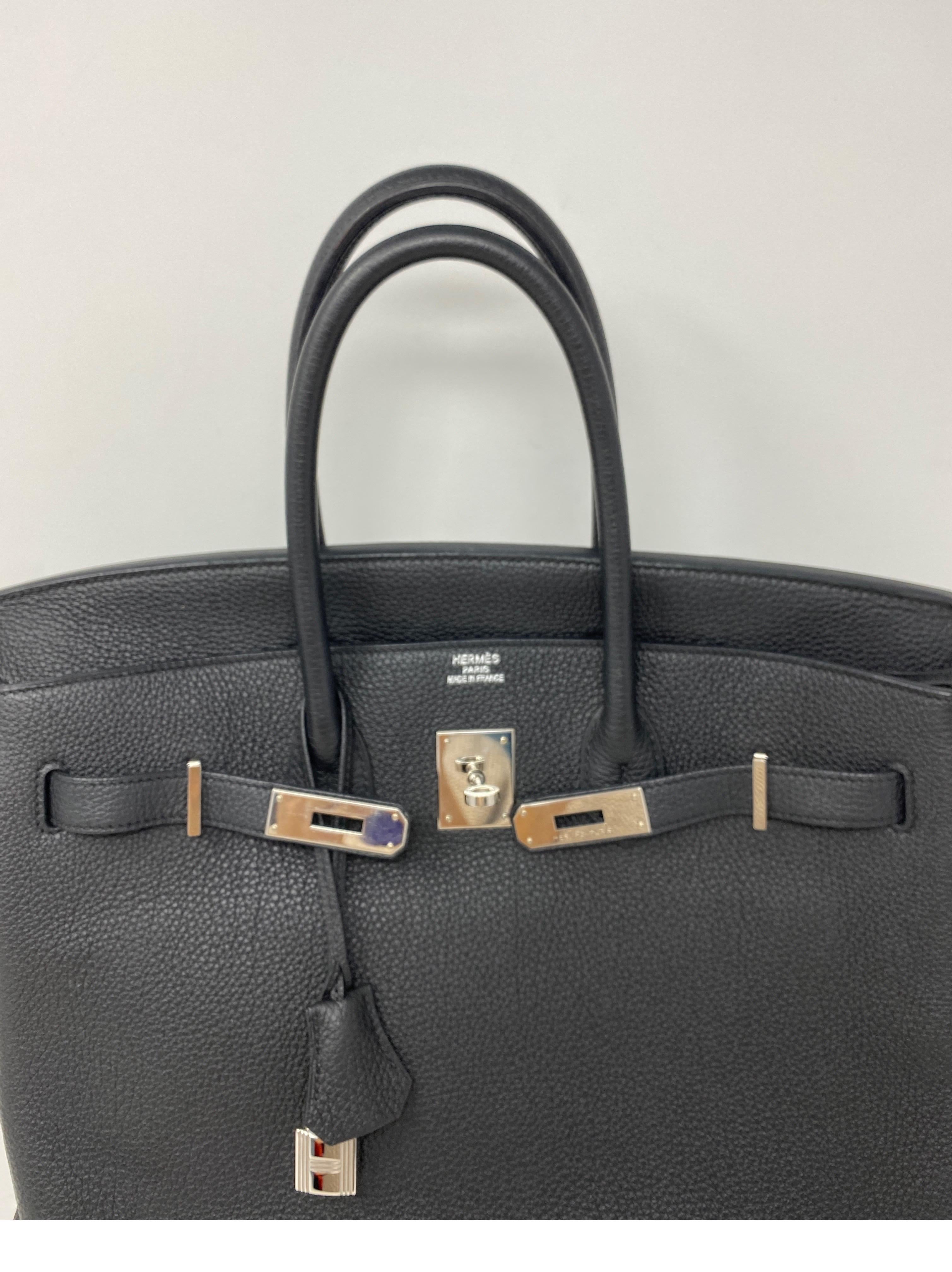 Women's or Men's Hermes Black Birkin 35 Bag