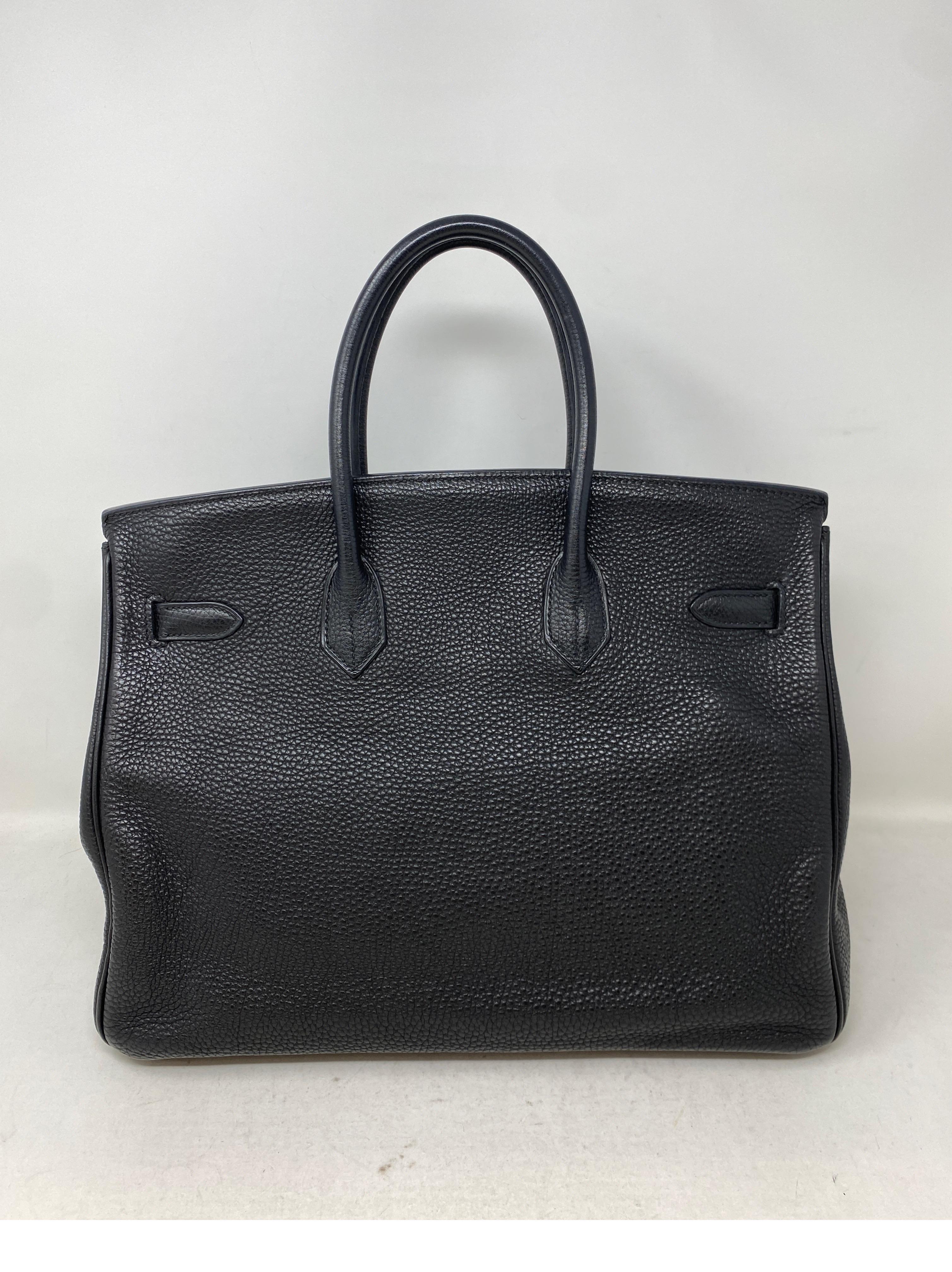 Hermes Black Birkin 35 Bag  In Good Condition In Athens, GA