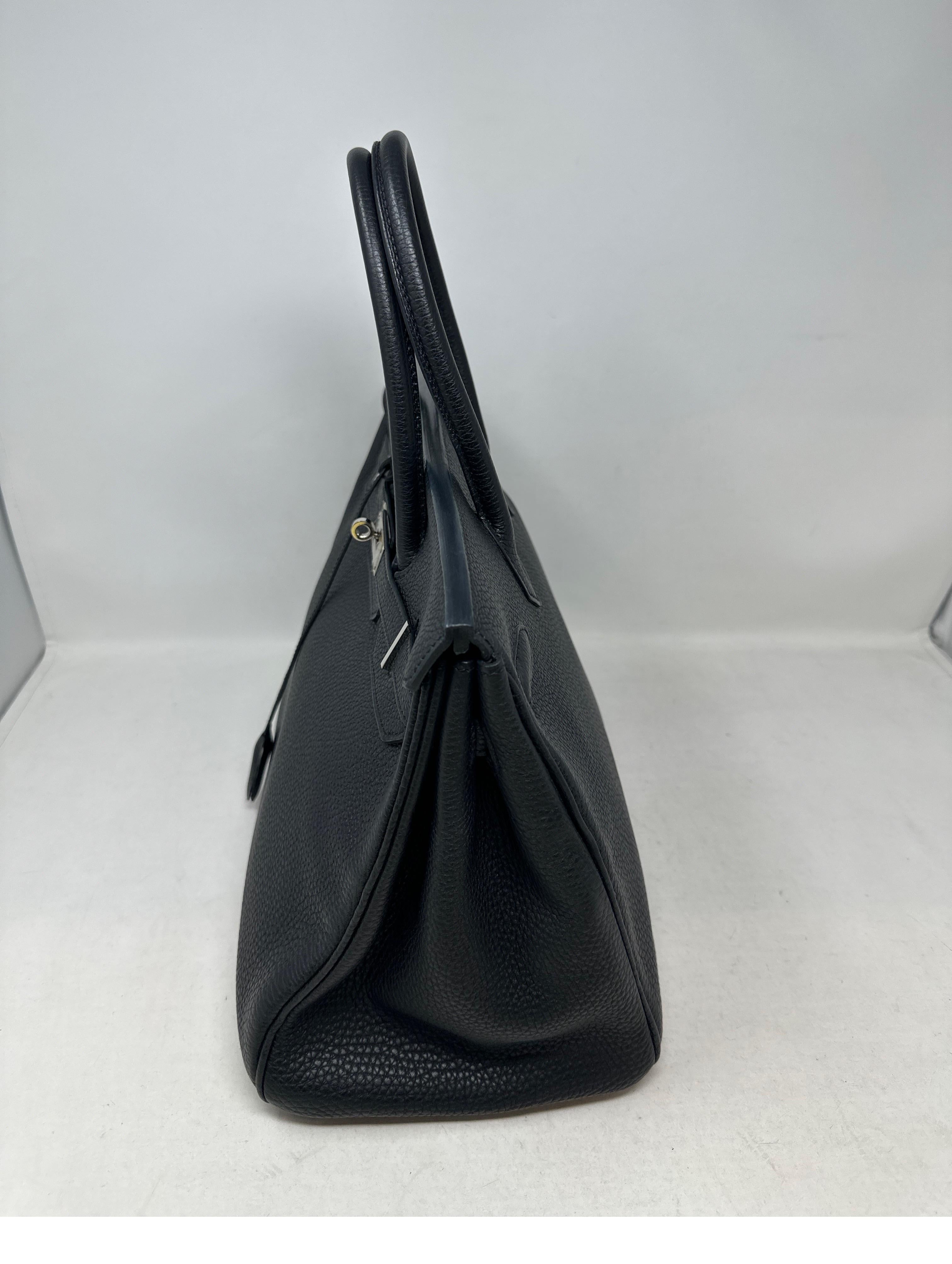 Hermes Black Birkin 35 Bag  In Excellent Condition In Athens, GA