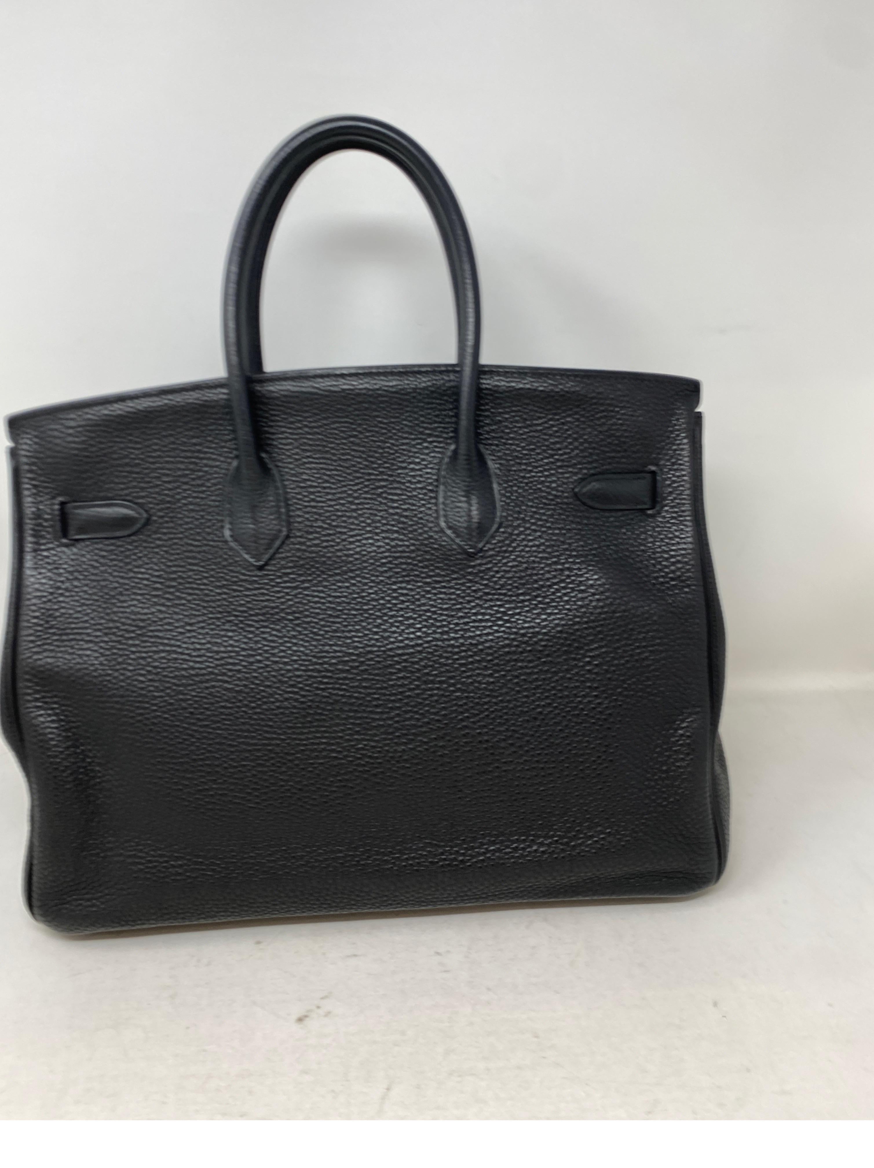 Women's or Men's Hermes Black Birkin 35 Bag 