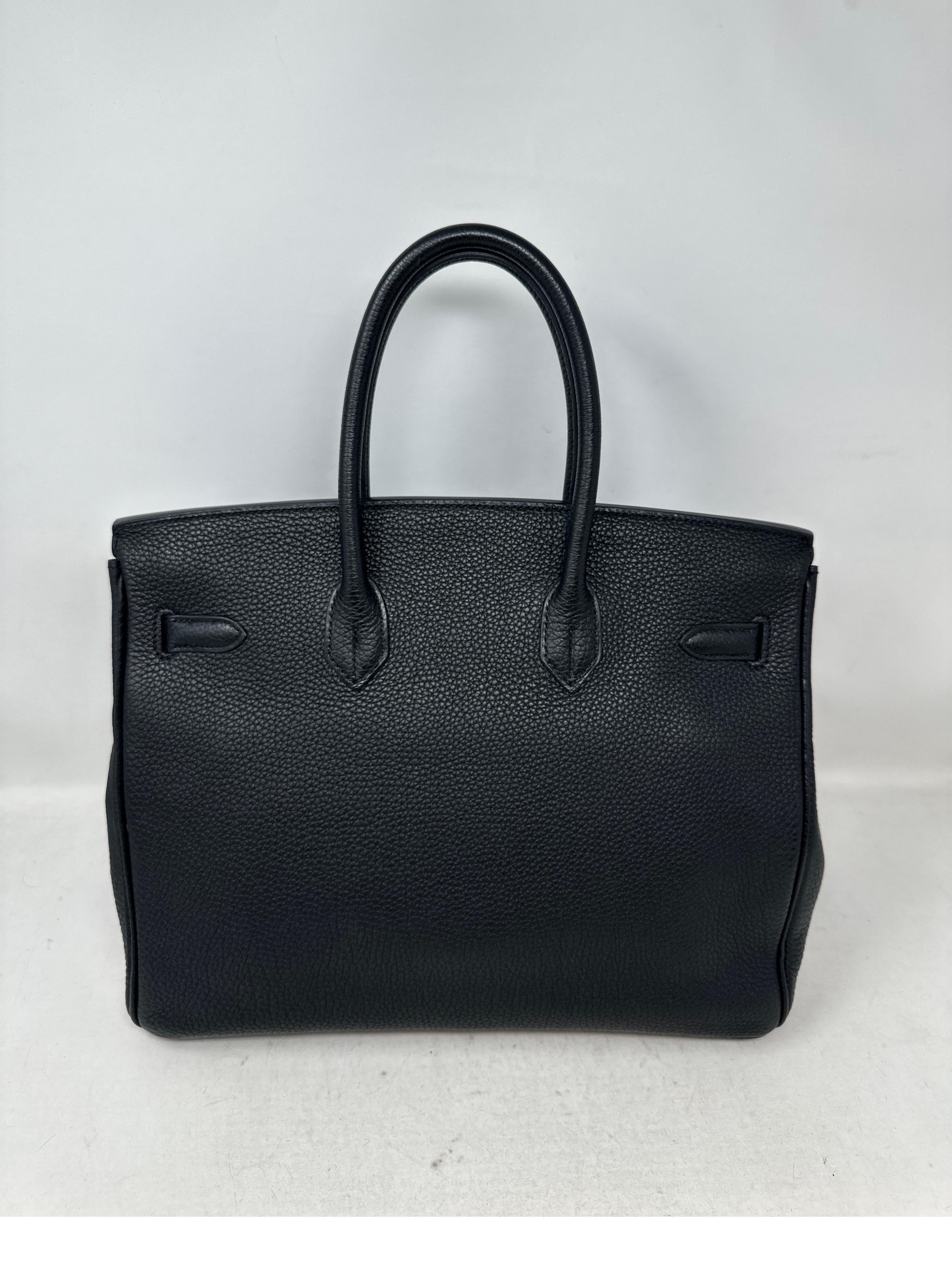 Women's or Men's Hermes Black Birkin 35 Bag 