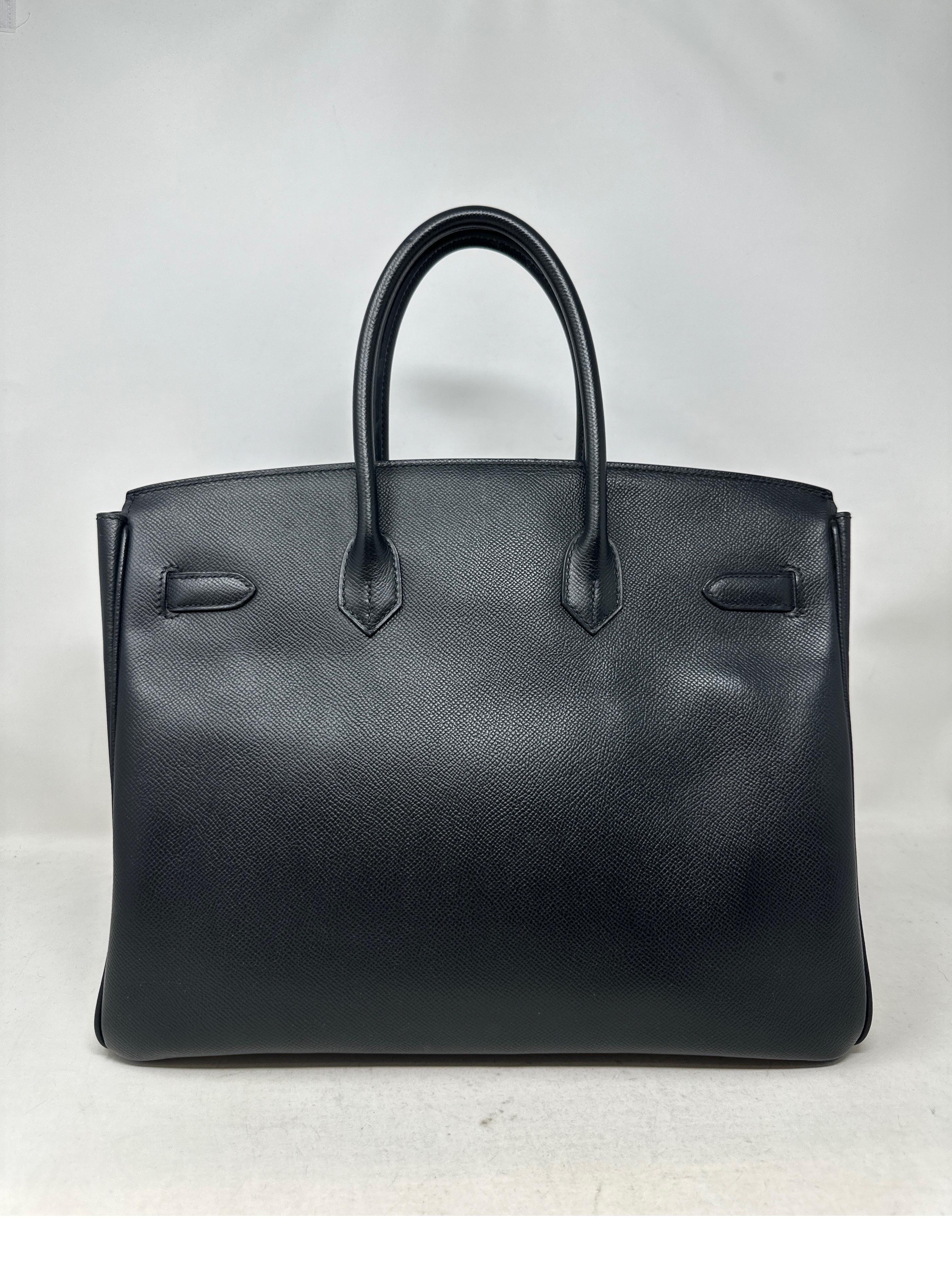 Hermes Black Birkin 35 Bag  3