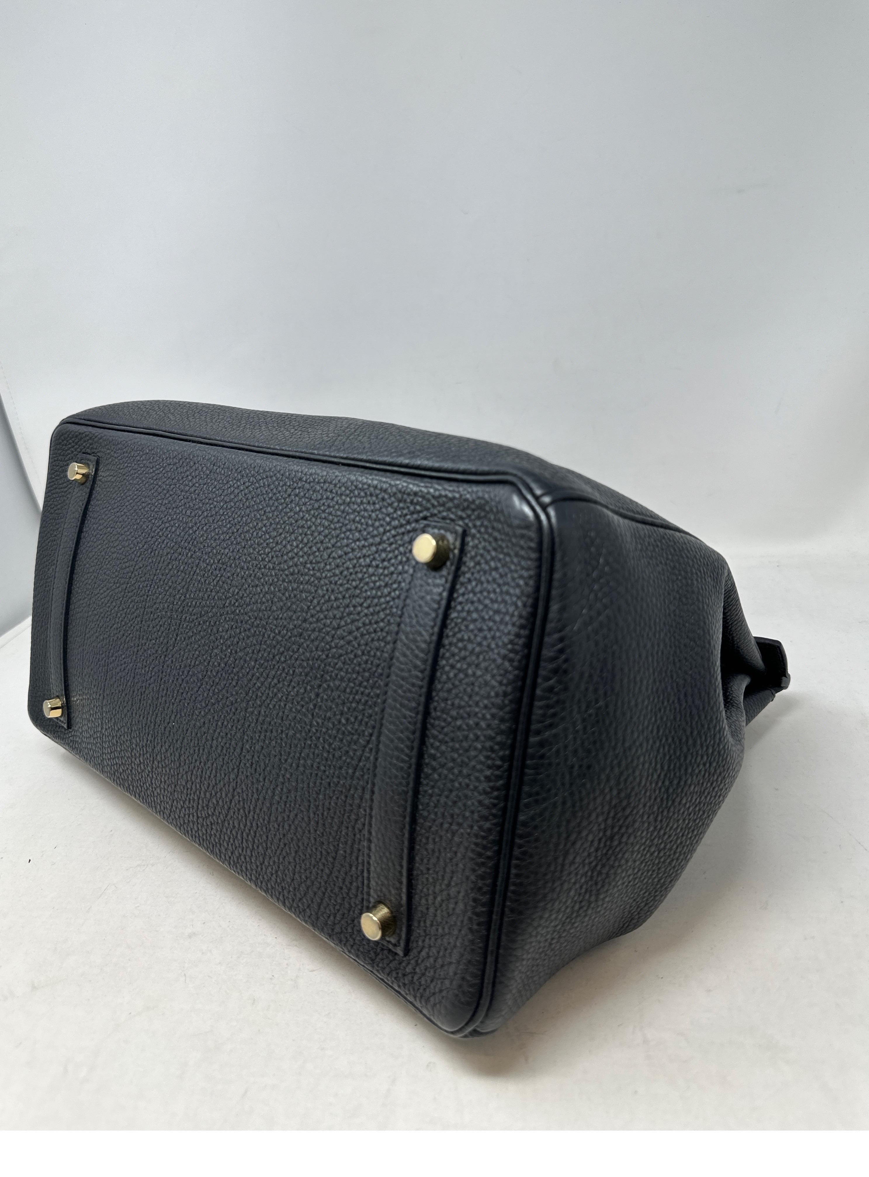 Hermes Black Birkin 35 Bag  For Sale 3