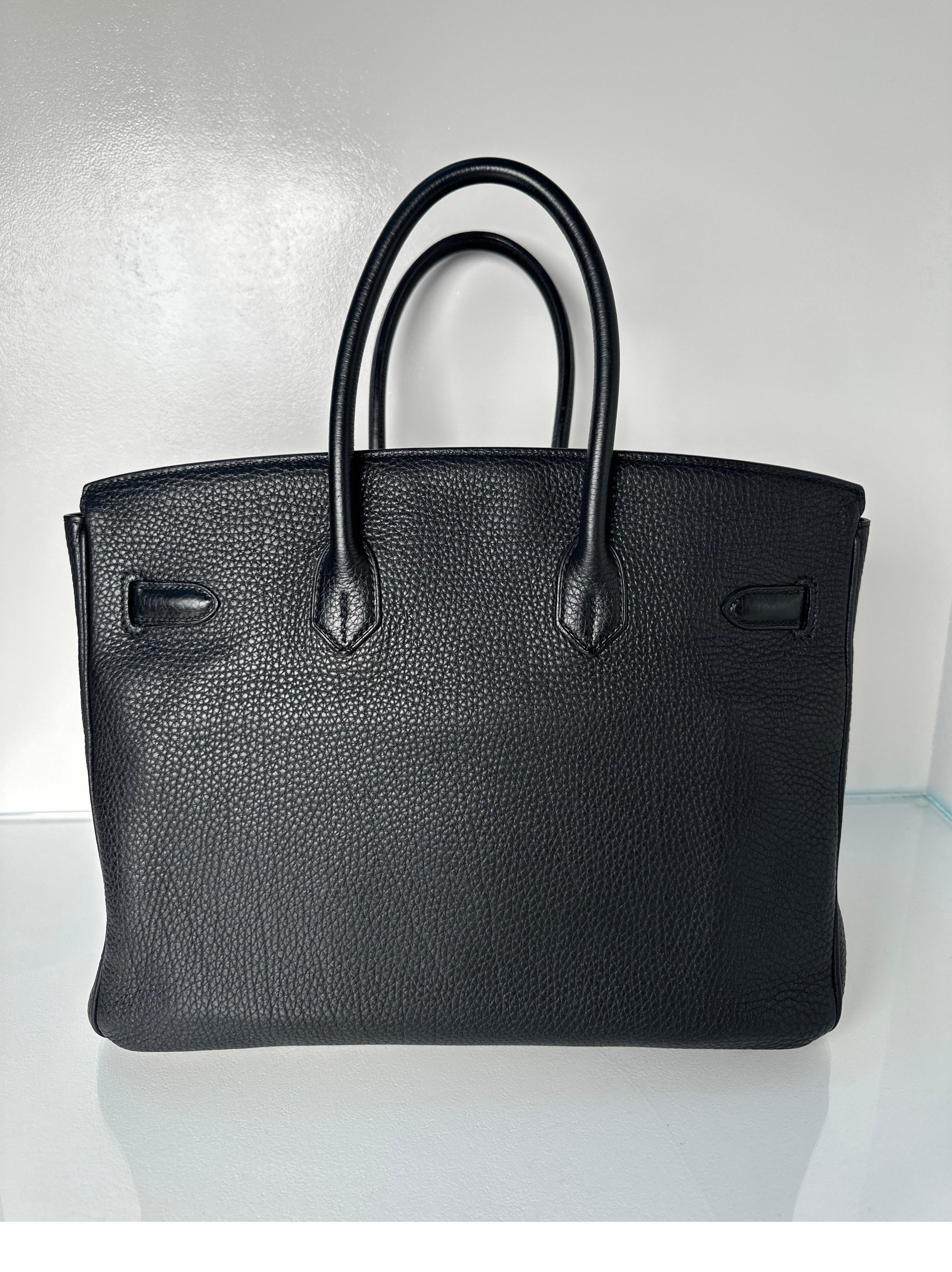 Hermes Black Birkin 35 Bag 3
