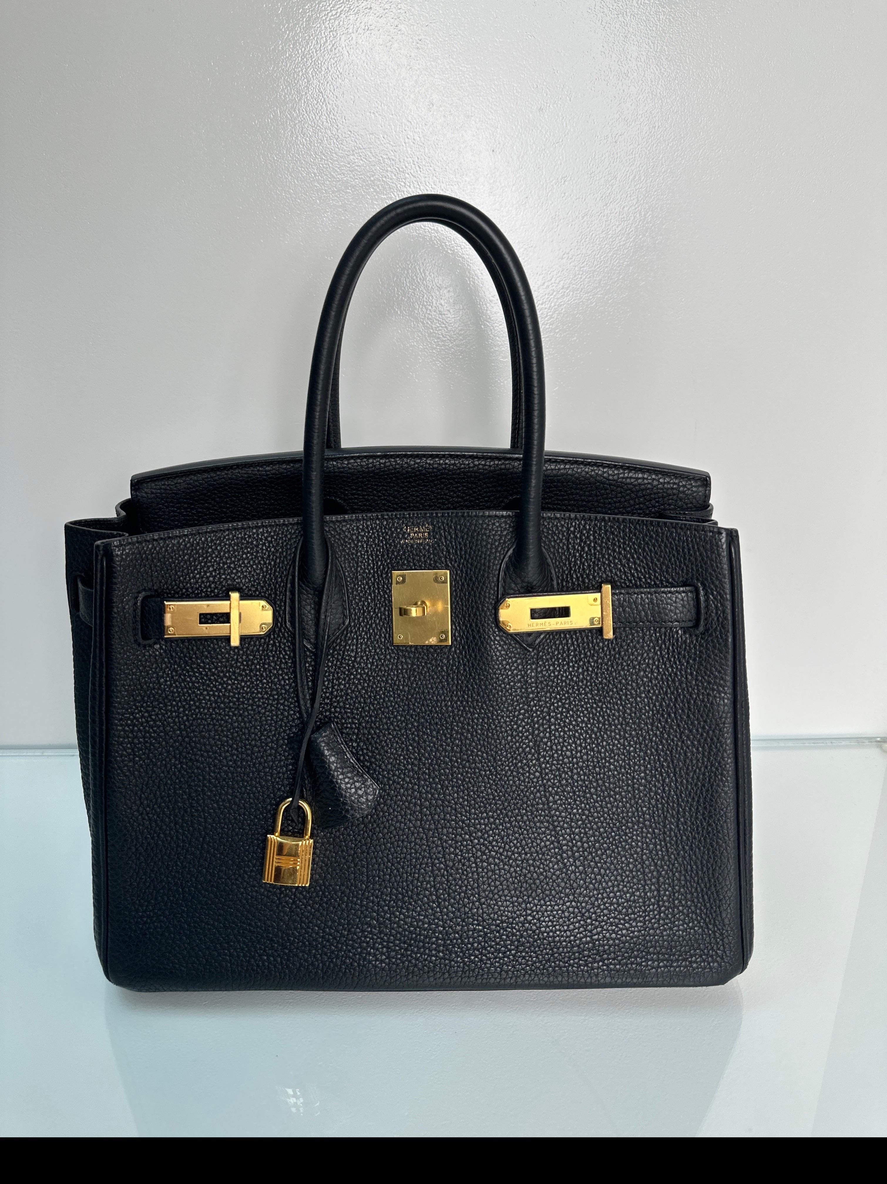 Hermes Black Birkin 35 Bag 3