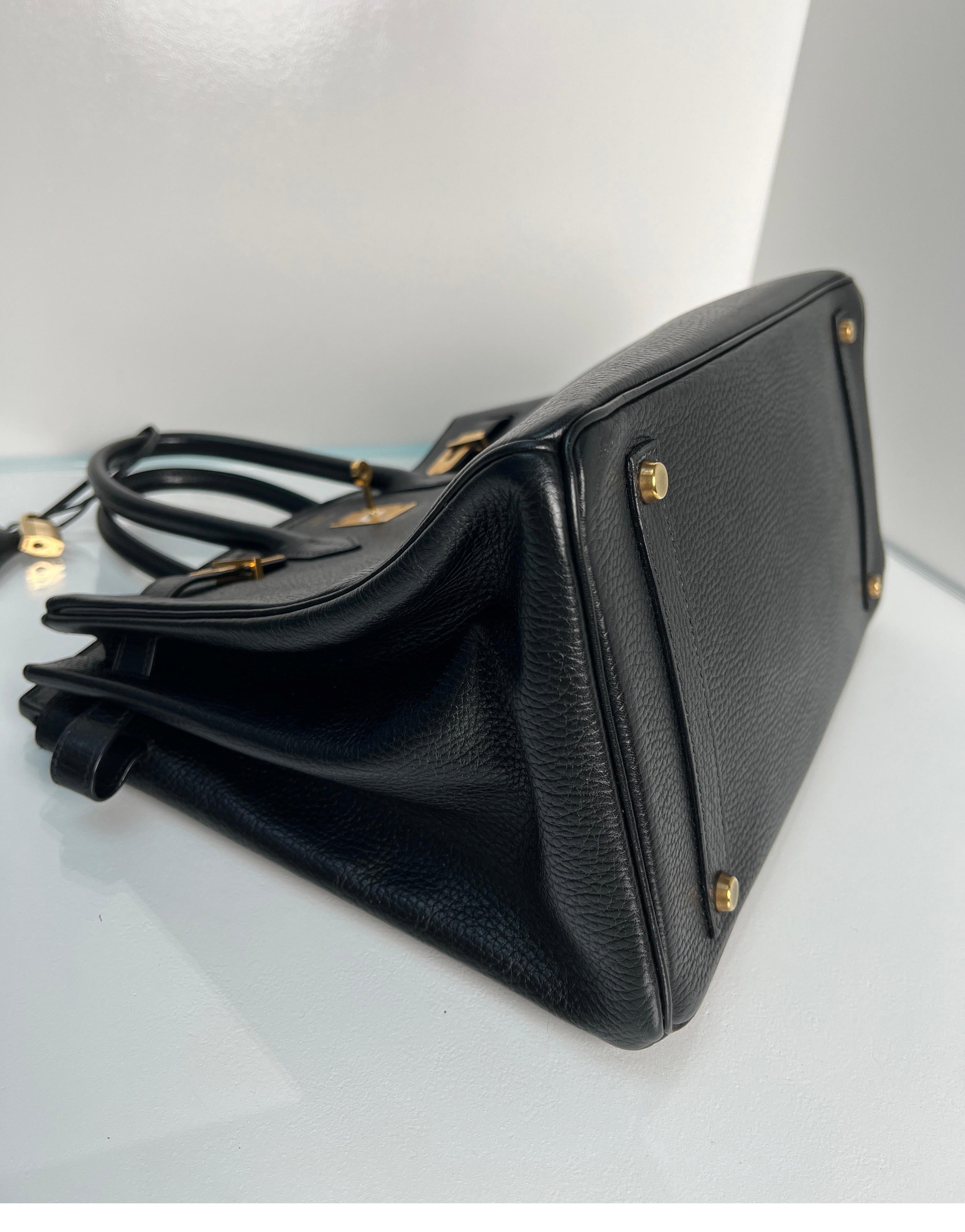 Hermes Black Birkin 35 Bag 3