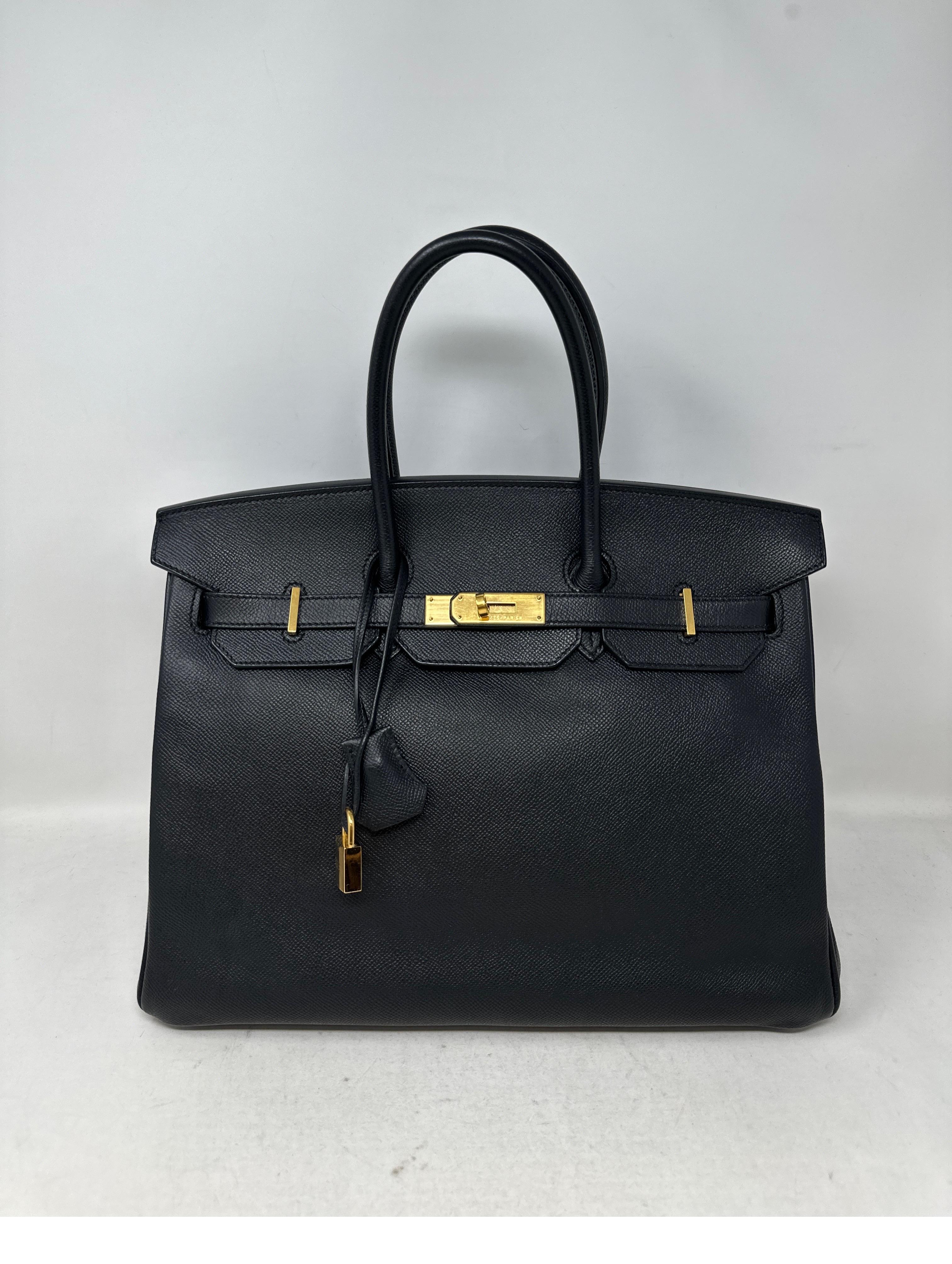 Hermes Black Birkin 35 Bag 1
