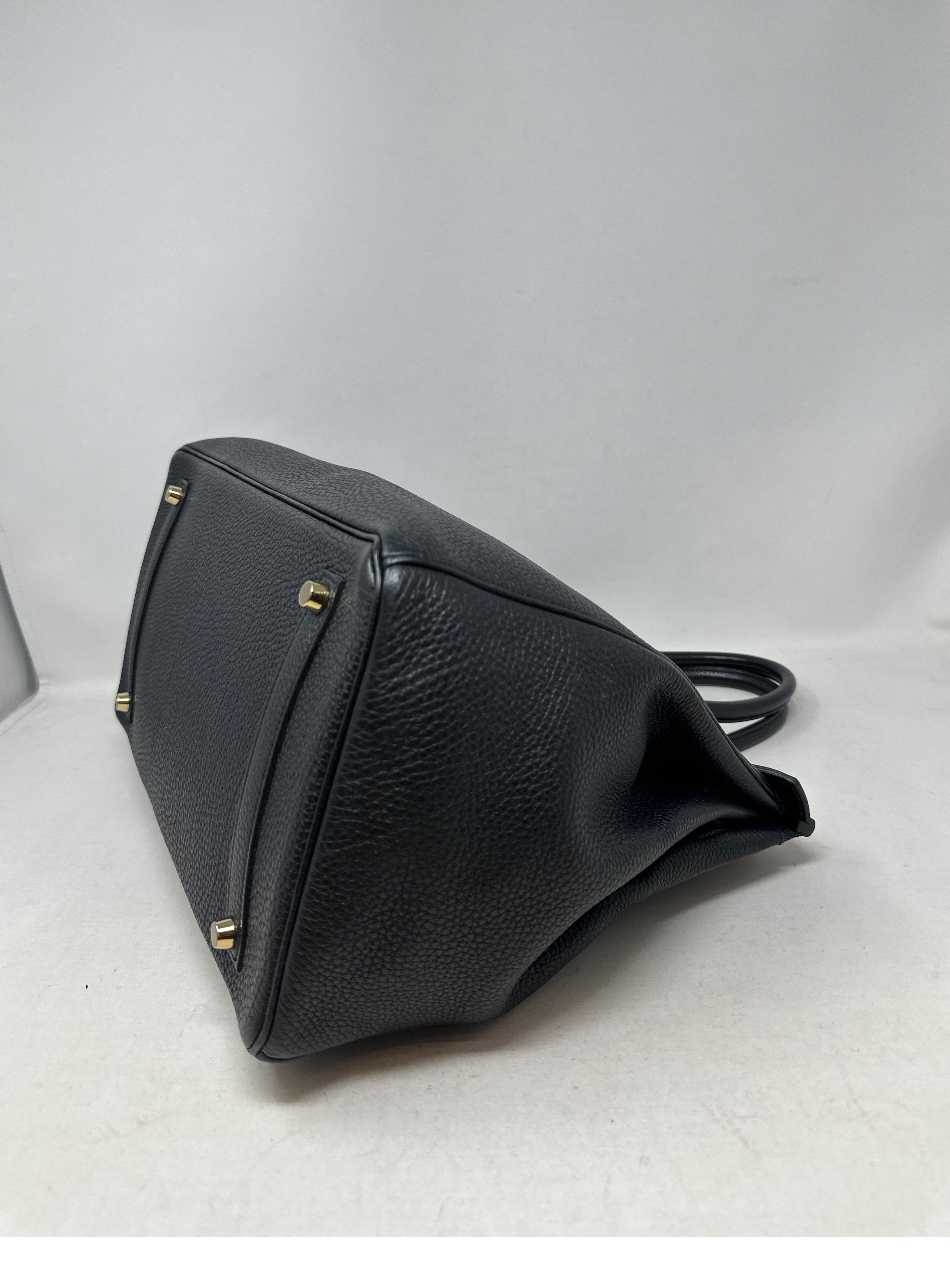 Hermes Black Birkin 35 Bag  For Sale 4