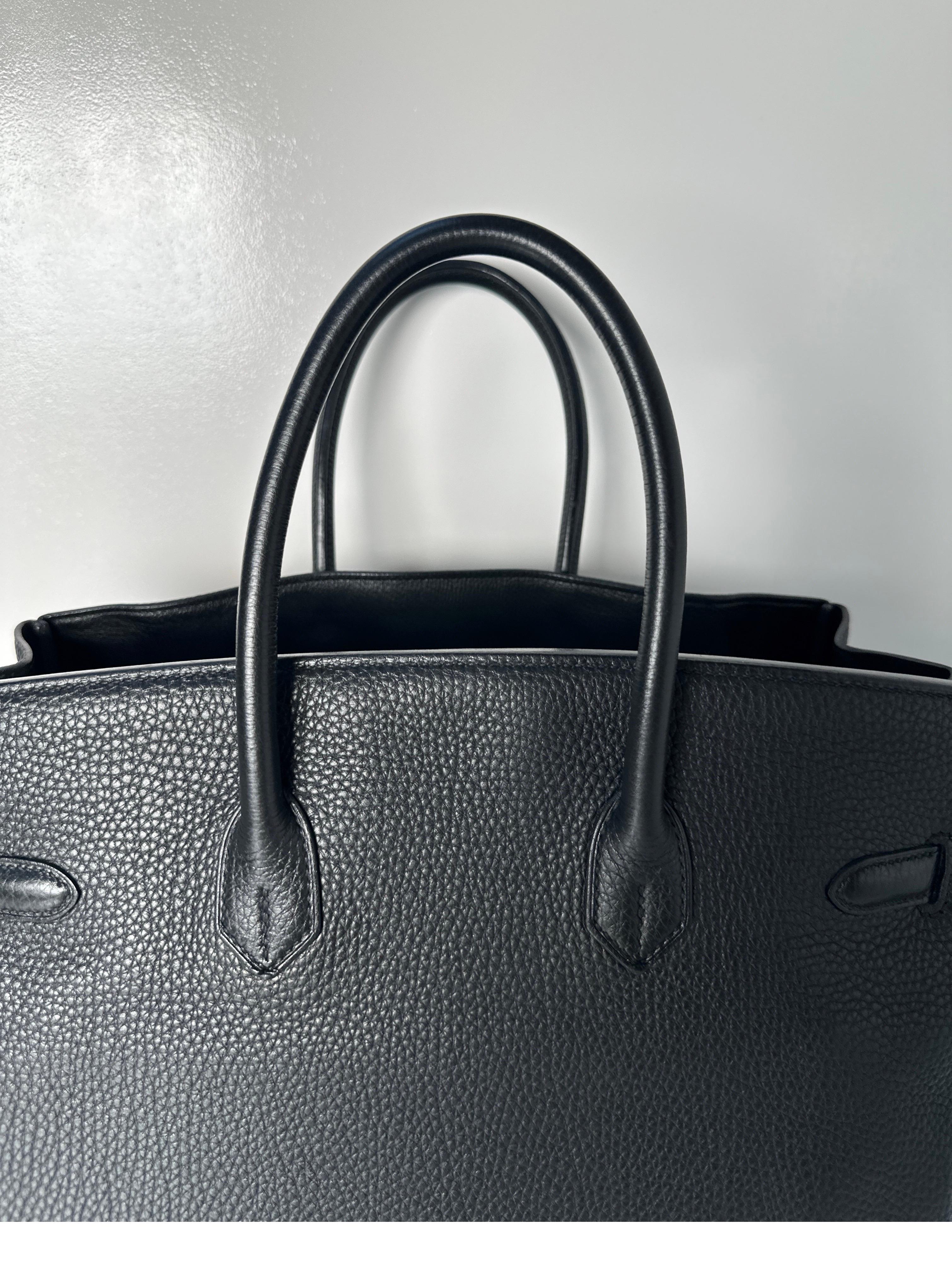 Hermes Black Birkin 35 Bag 4