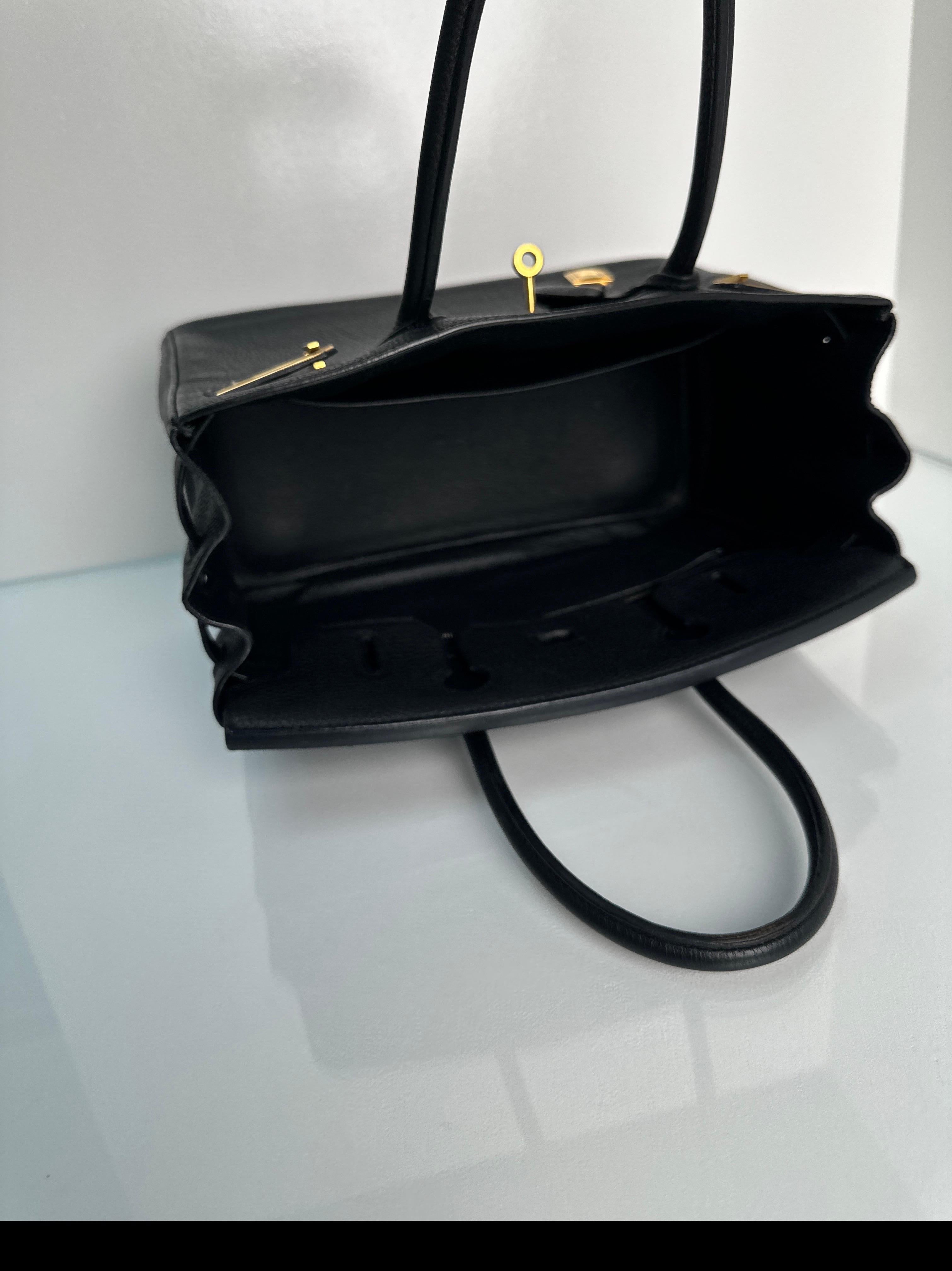Hermes Black Birkin 35 Bag 4