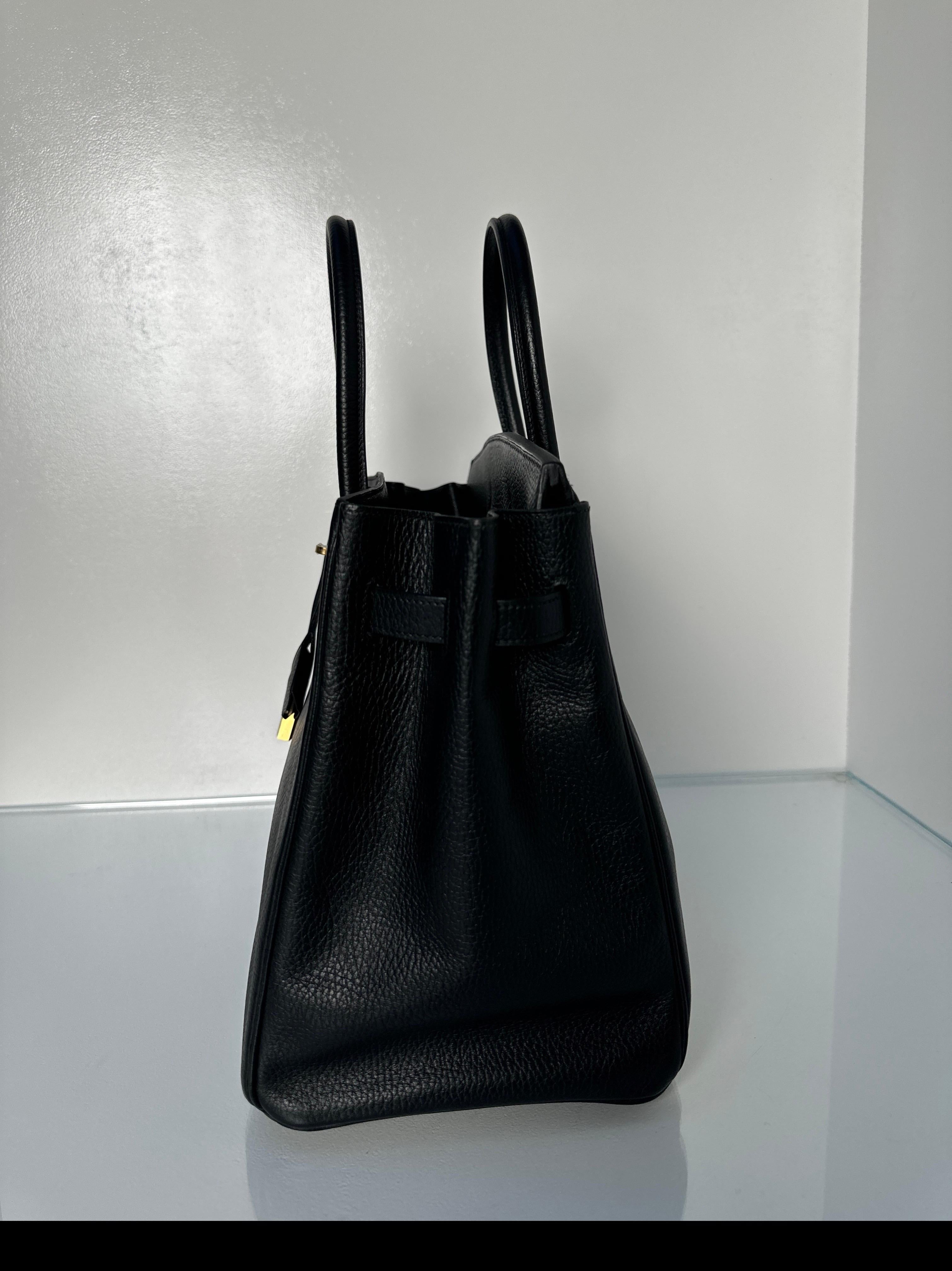 Hermes Black Birkin 35 Bag 4