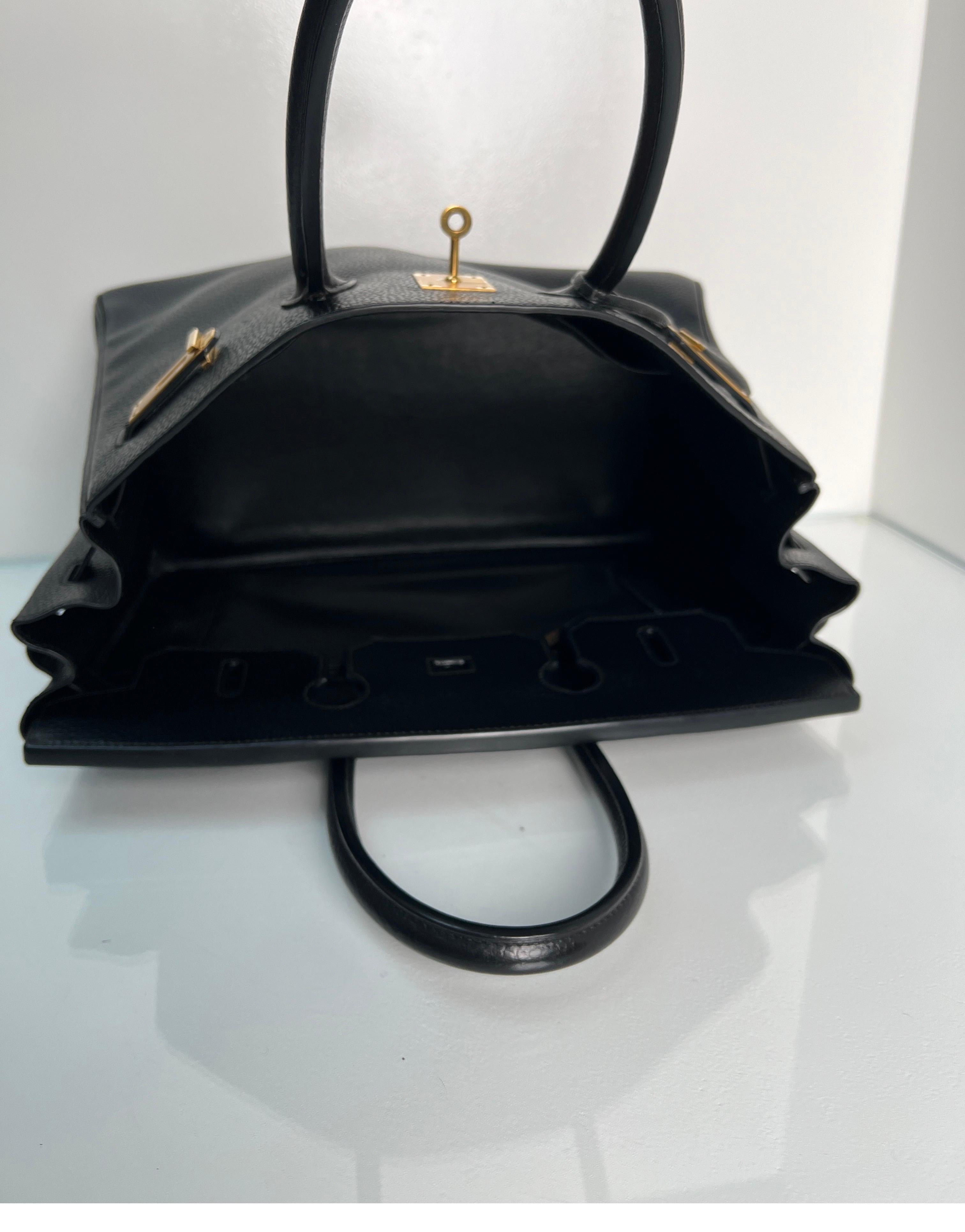 Hermes Black Birkin 35 Bag 4